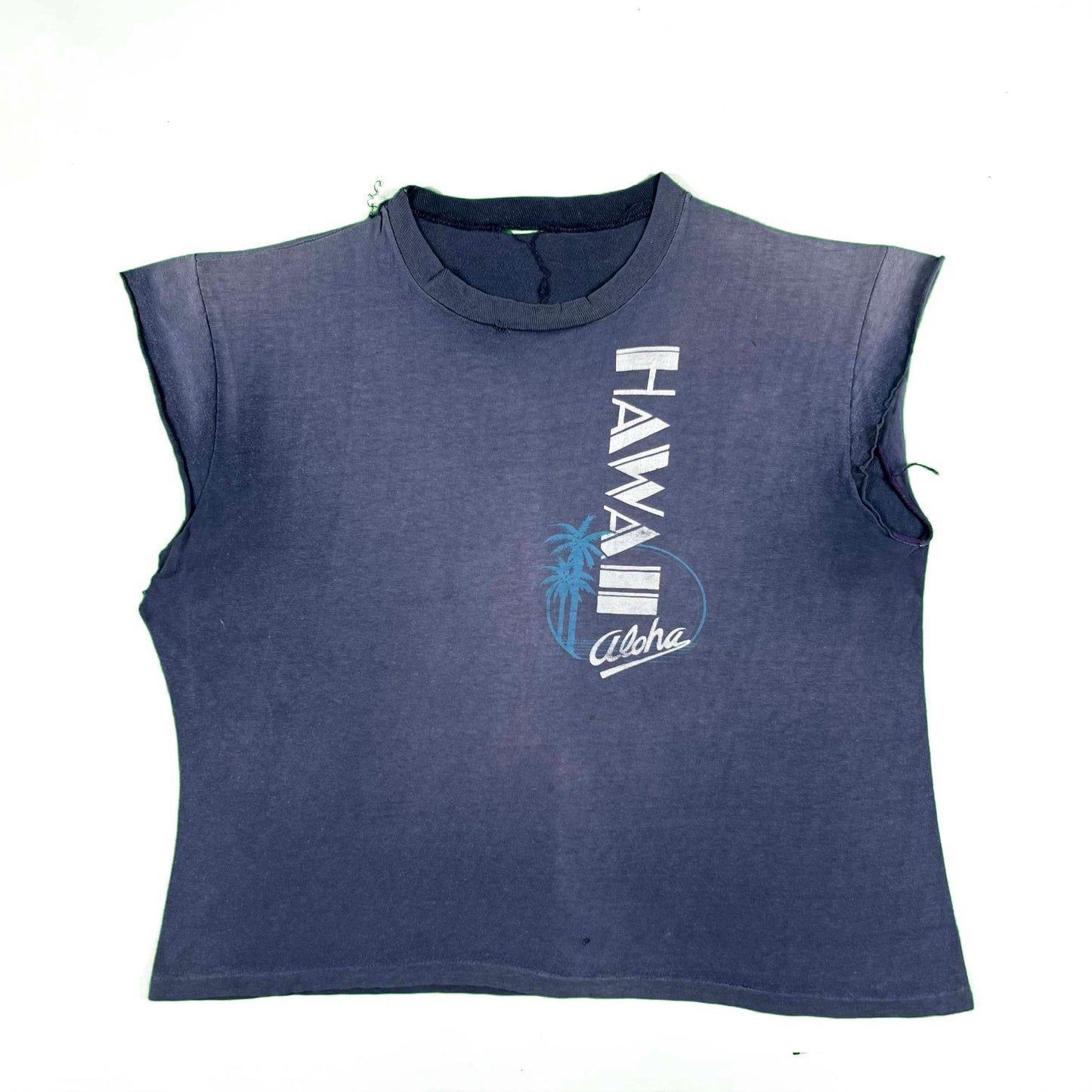 70s Perfectly Faded Chopped Hawaii Tank- XL