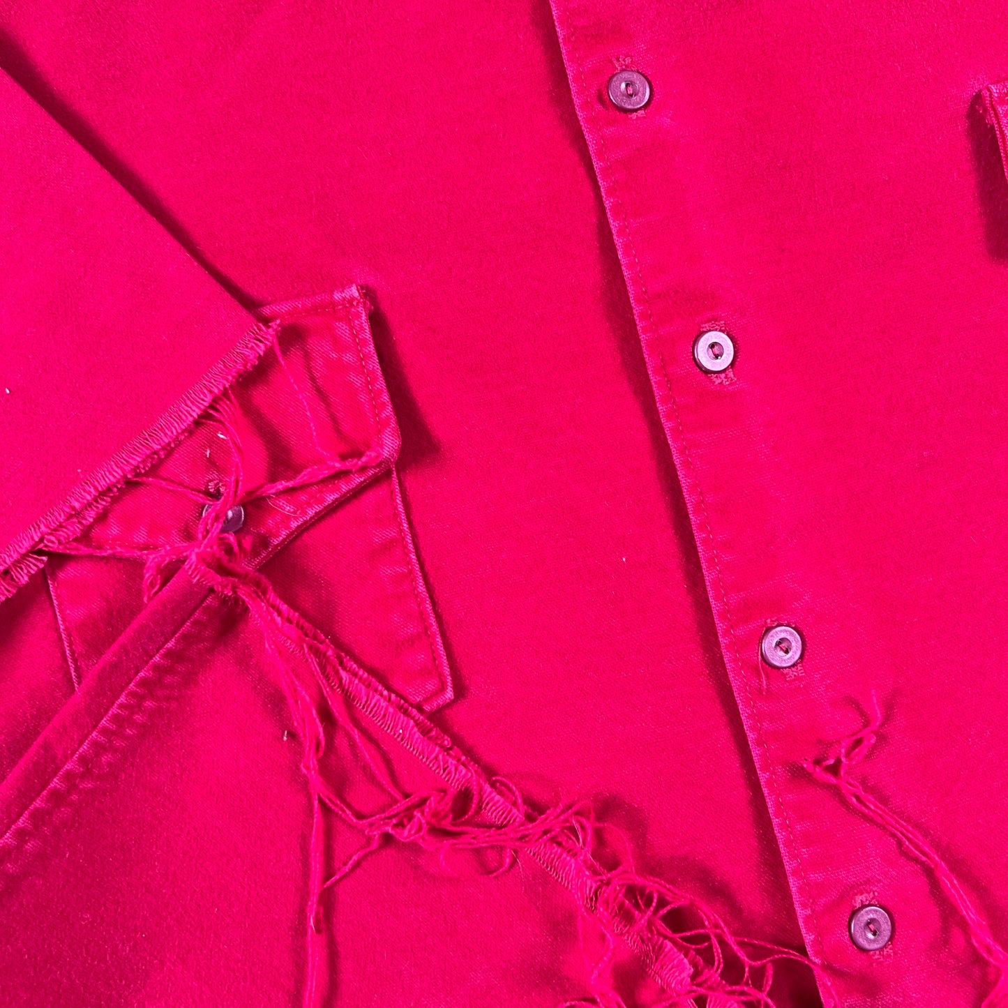 70s Cropped & Chopped Chamois Shirt- XL