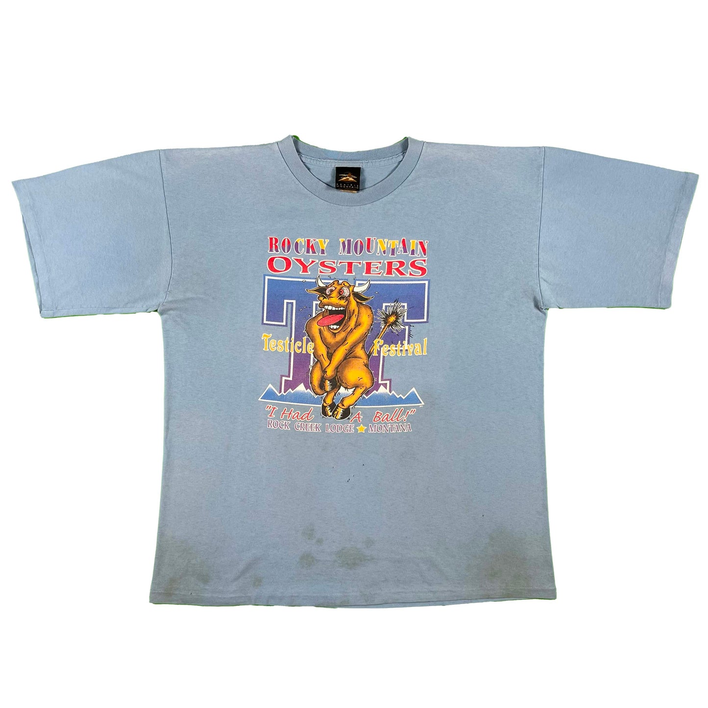 90s Rocky Mountain Oysters Testicle Festival Tee- XL