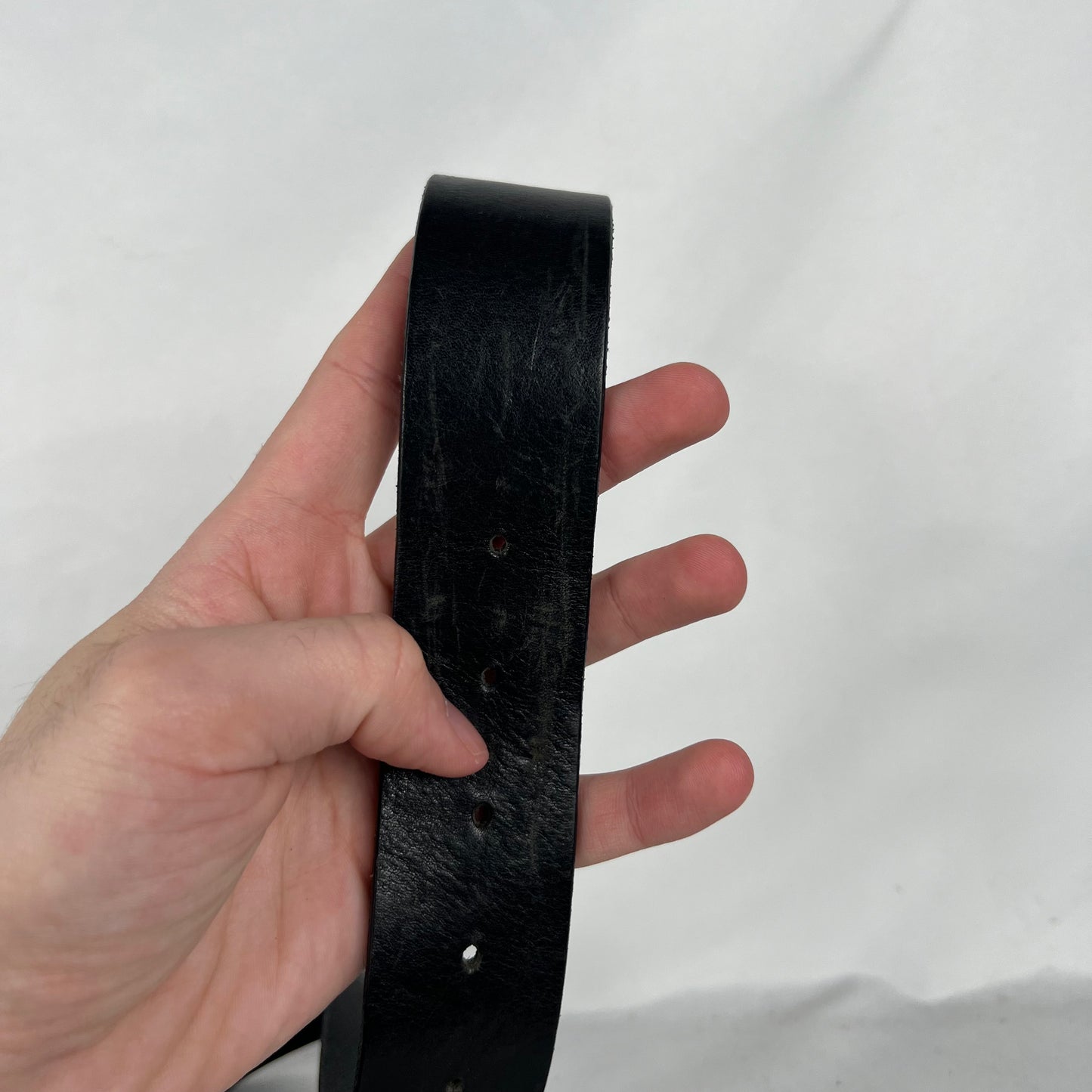 00s Old Navy Rhinestone Buckle Black Leather Belt- 26"-30"