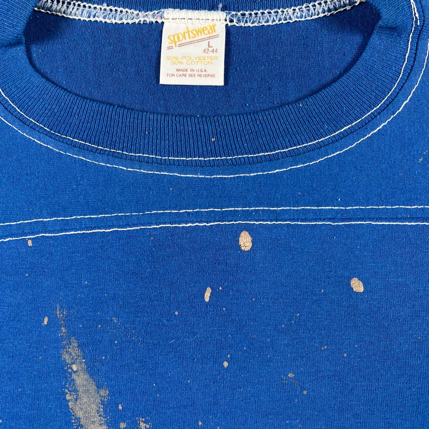 70s Blue 'Kershaw' Painters Tee- M