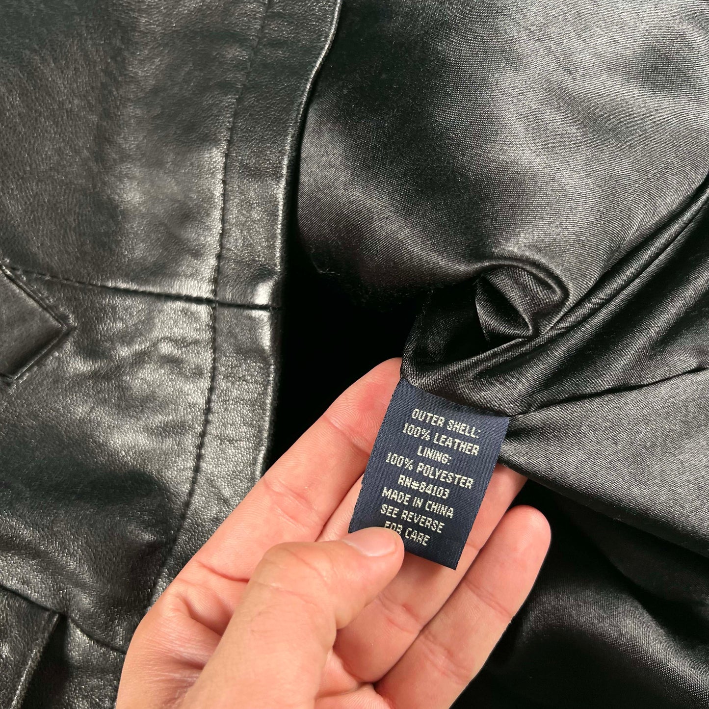 00s Soft Black Leather Jacket- M