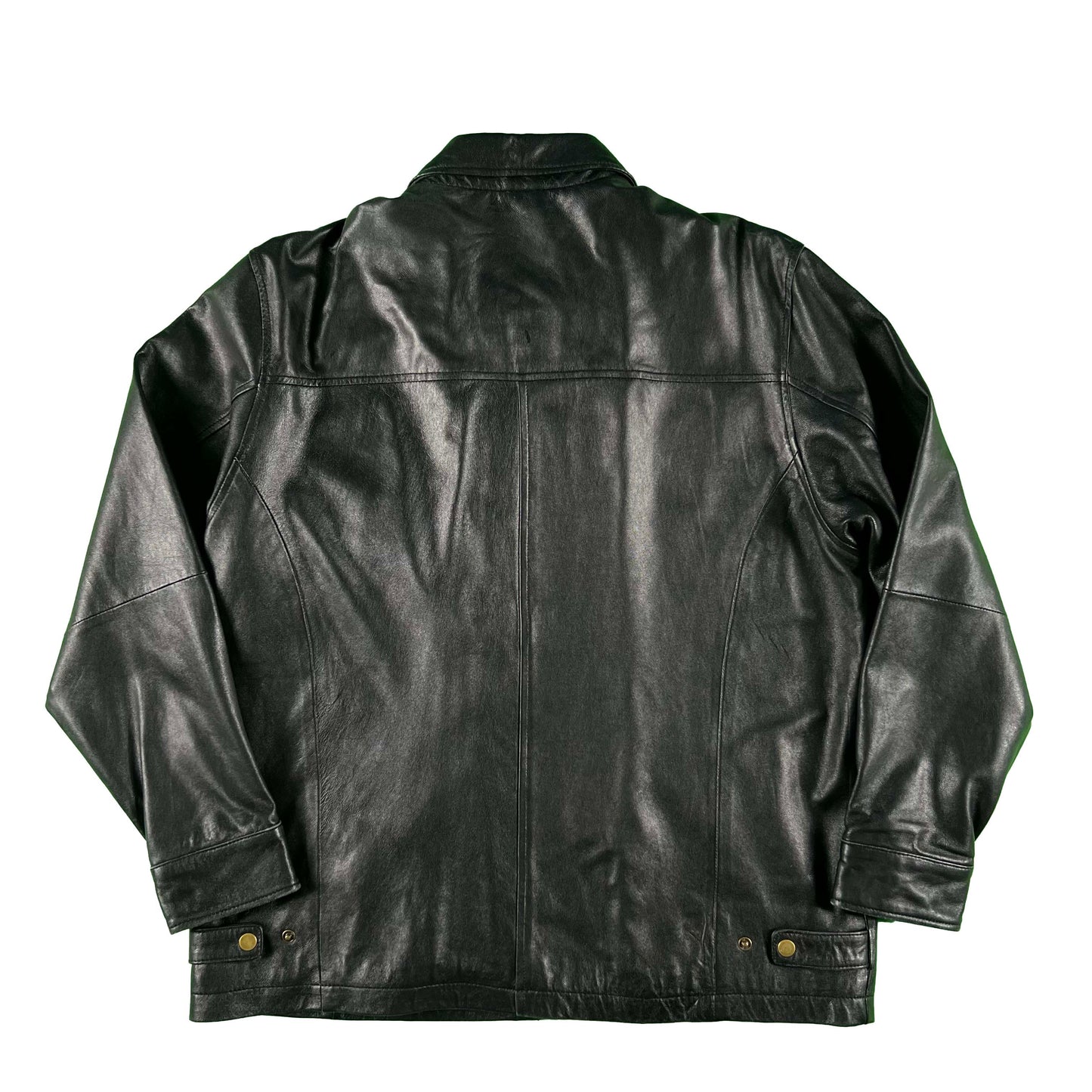 00s Soft Black Leather Jacket- M