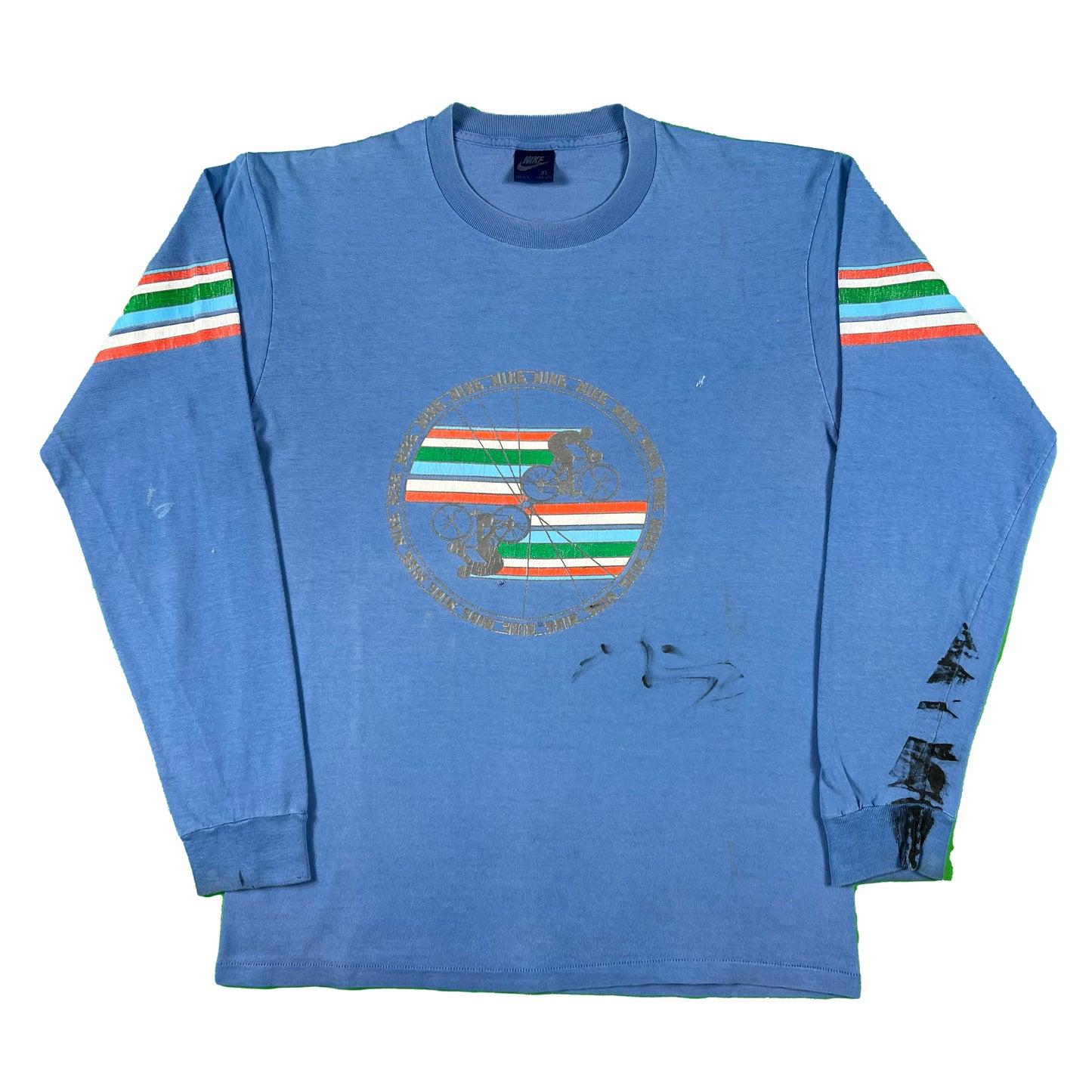 80s Nike Painters Bike Long Sleeve Tee- XL