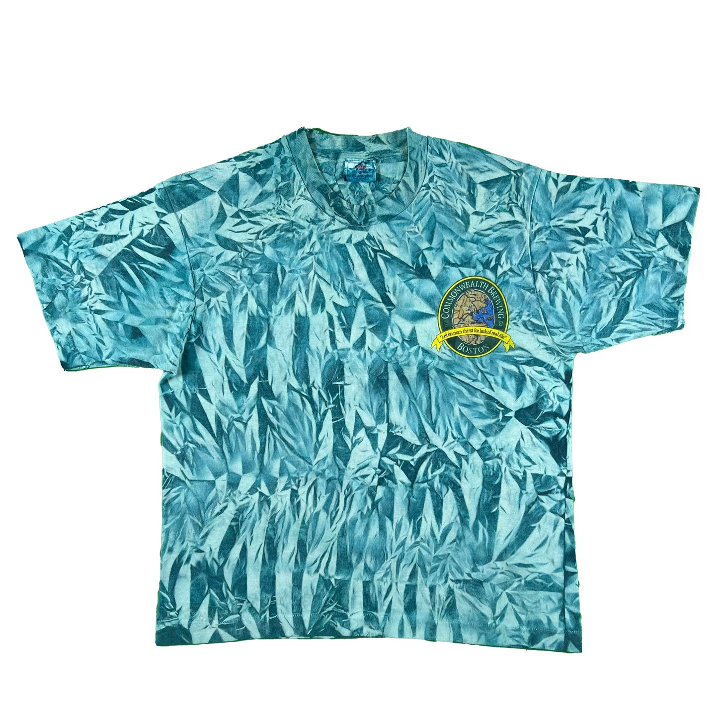 90s Tie Dye "Let no man thirst for lack of real ale" Boston Tee- L