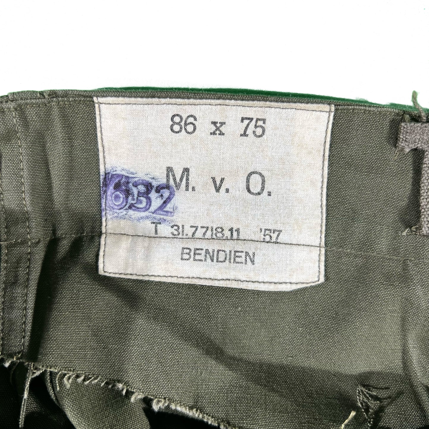 50s Baggy Belgian Military Cargo Pants- 34x28.5
