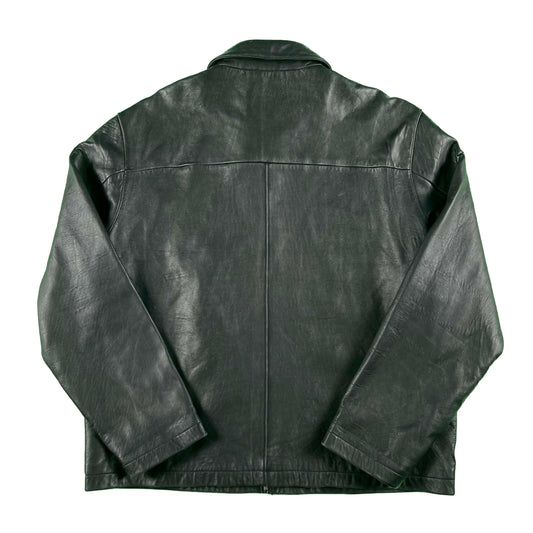 00s Eddie Bauer Black Lamb Leather Jacket- L