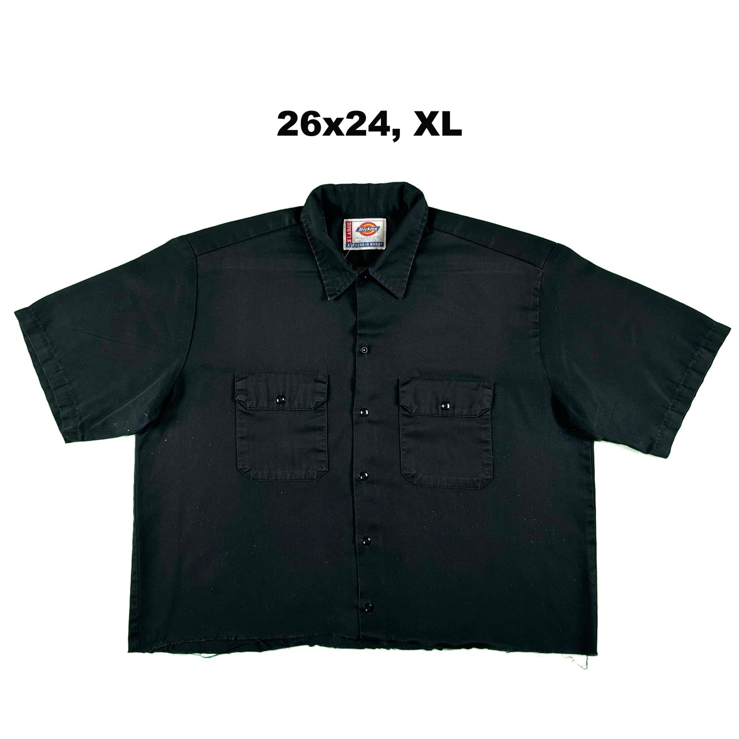 Dickies Cropped Black Work Shirts- SELECT SHIRT