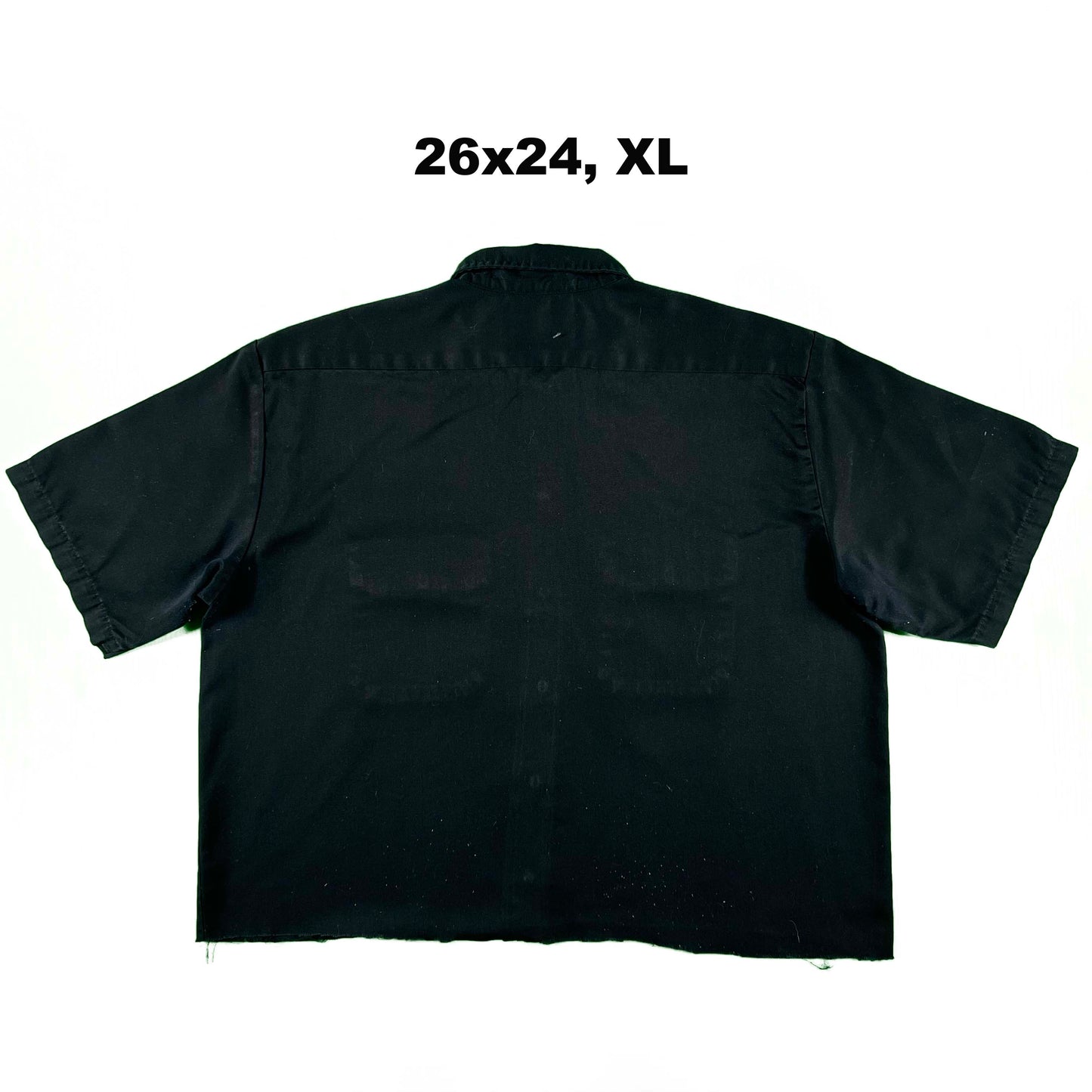 Dickies Cropped Black Work Shirts- SELECT SHIRT