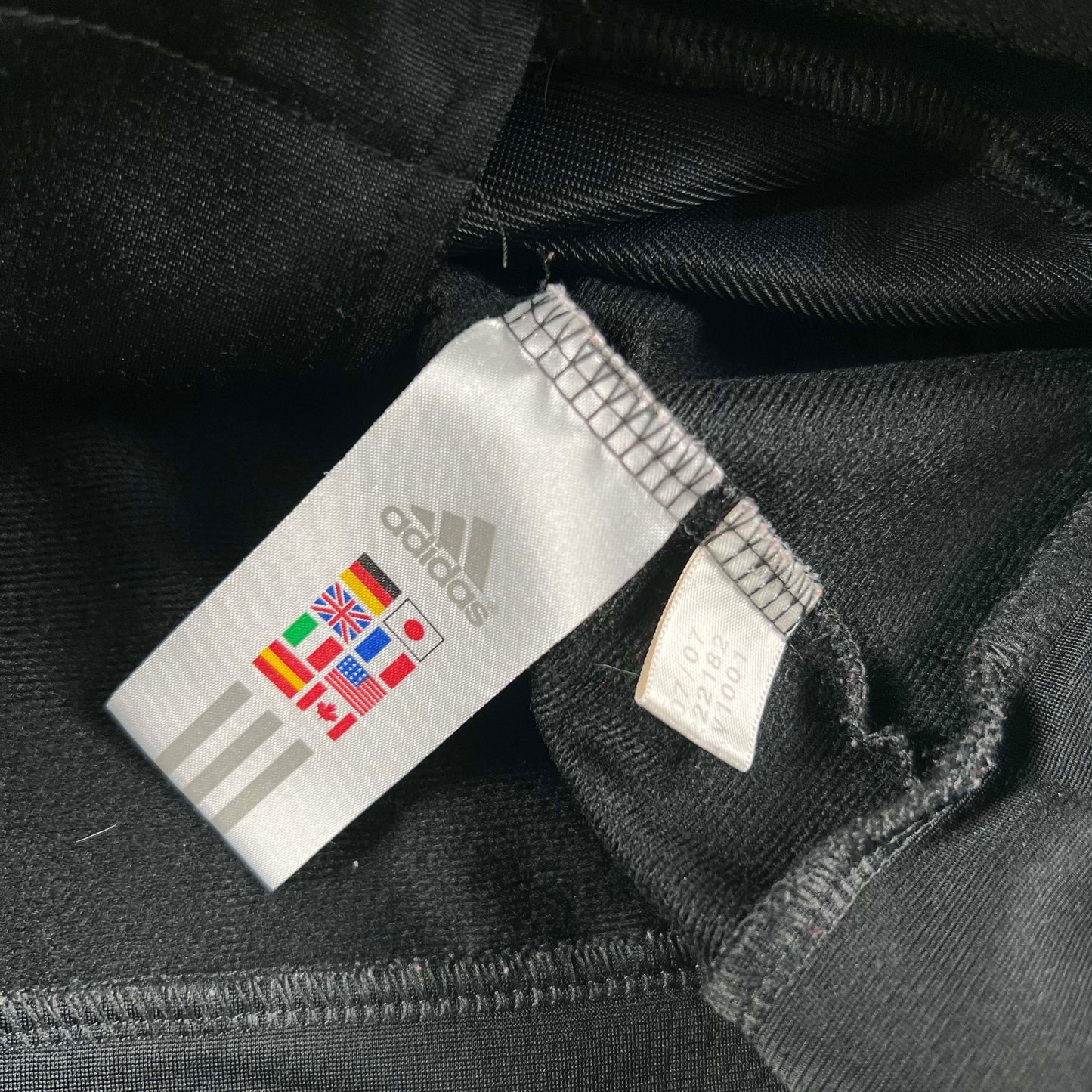 00s Adidas Black and Red Track Jacket- XL