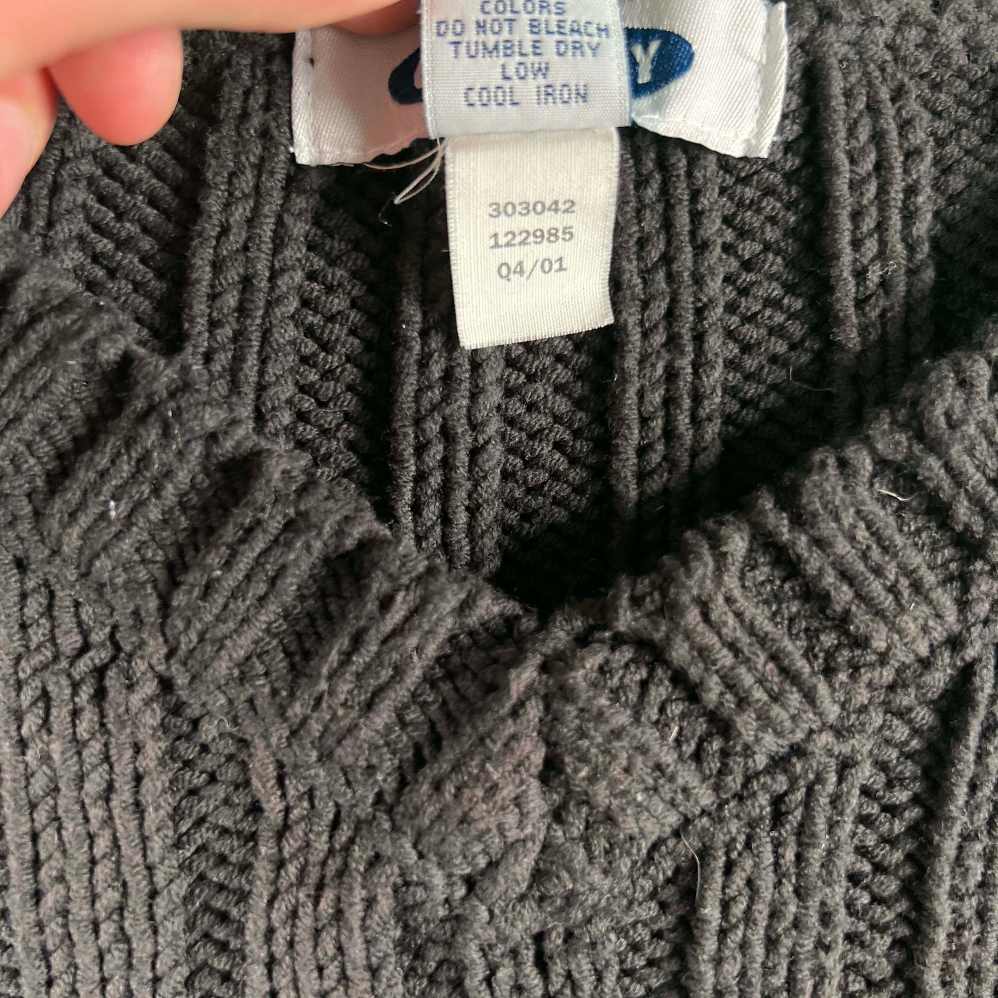 2001 Old Navy Black & White Striped Sweater- XL