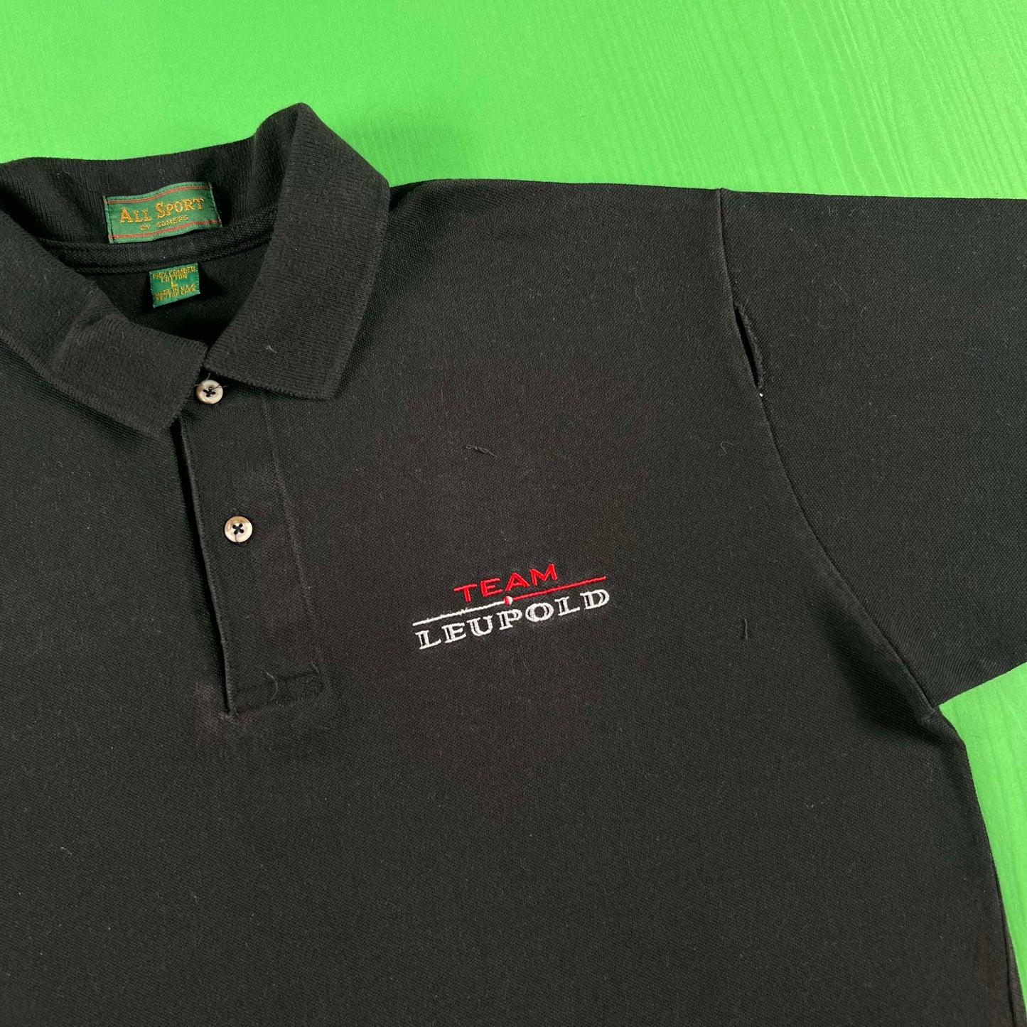 90s Team Leupold Polo Shirt- L