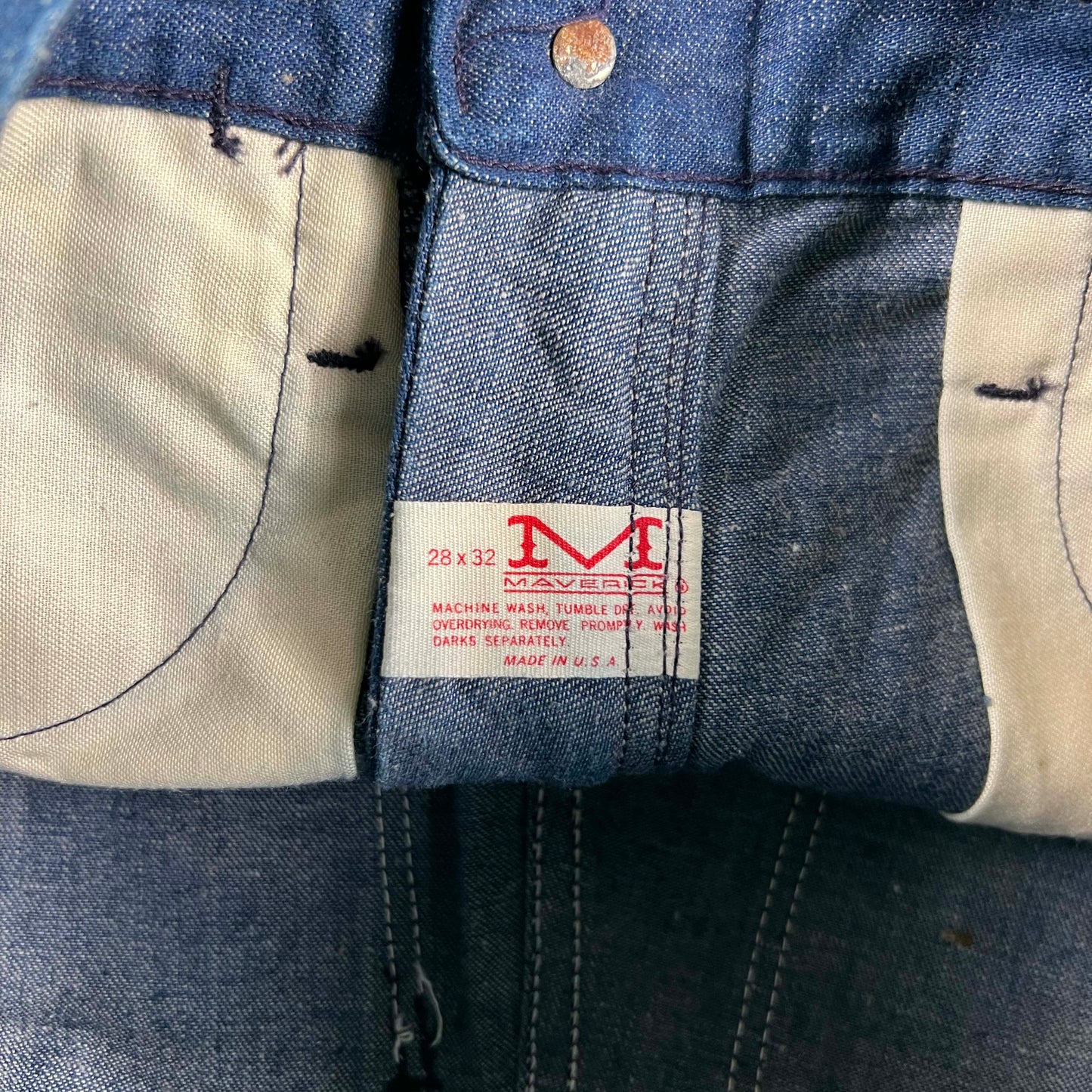 60s Sun Faded Maverick Flared Denim- 27x32