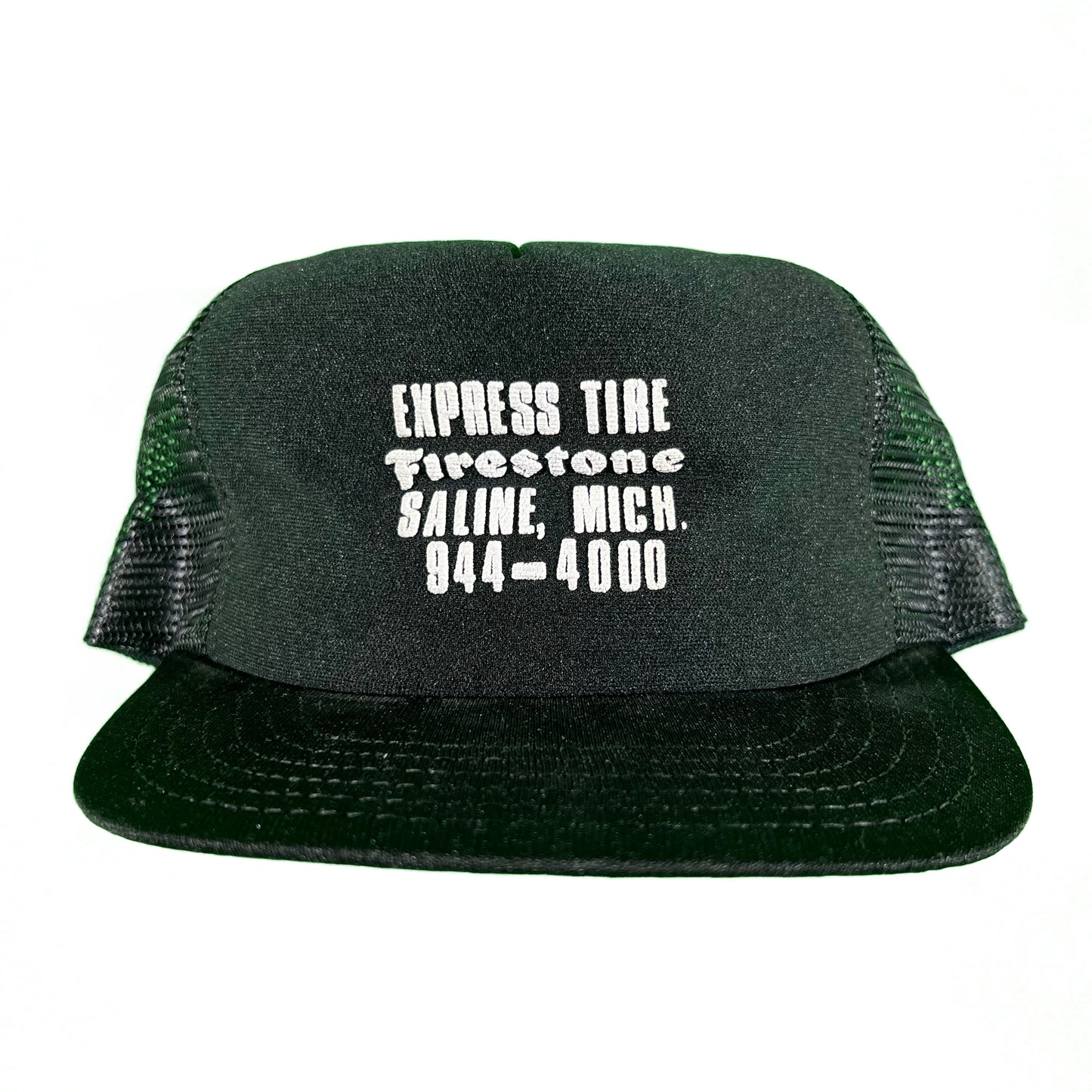 80s Tire Black Trucker Hat