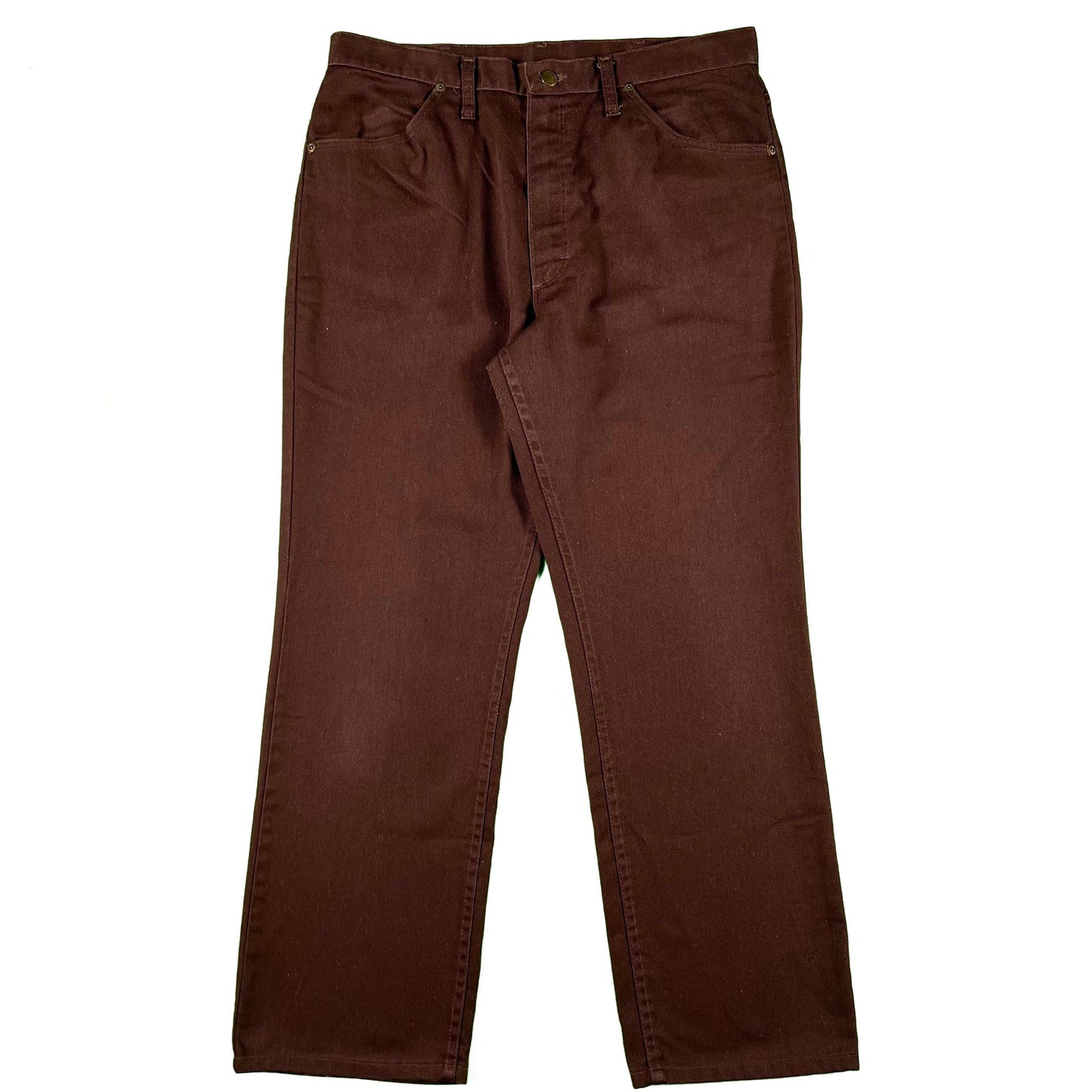 70s Rustler Brown Cotton Blend Slacks- 33x28
