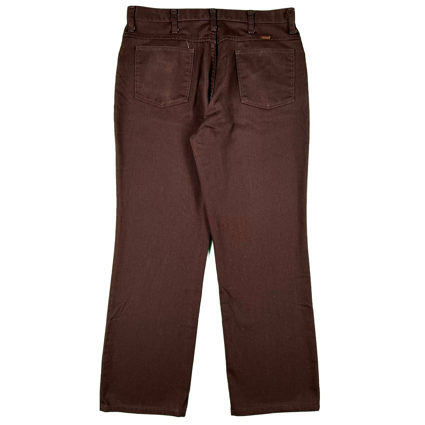 70s Rustler Brown Cotton Blend Slacks- 33x28