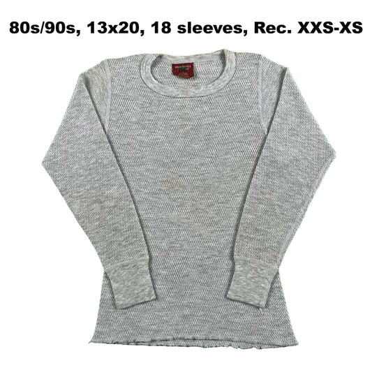 Vintage Grey Waffle Knit Thermals- SELECT SHIRT