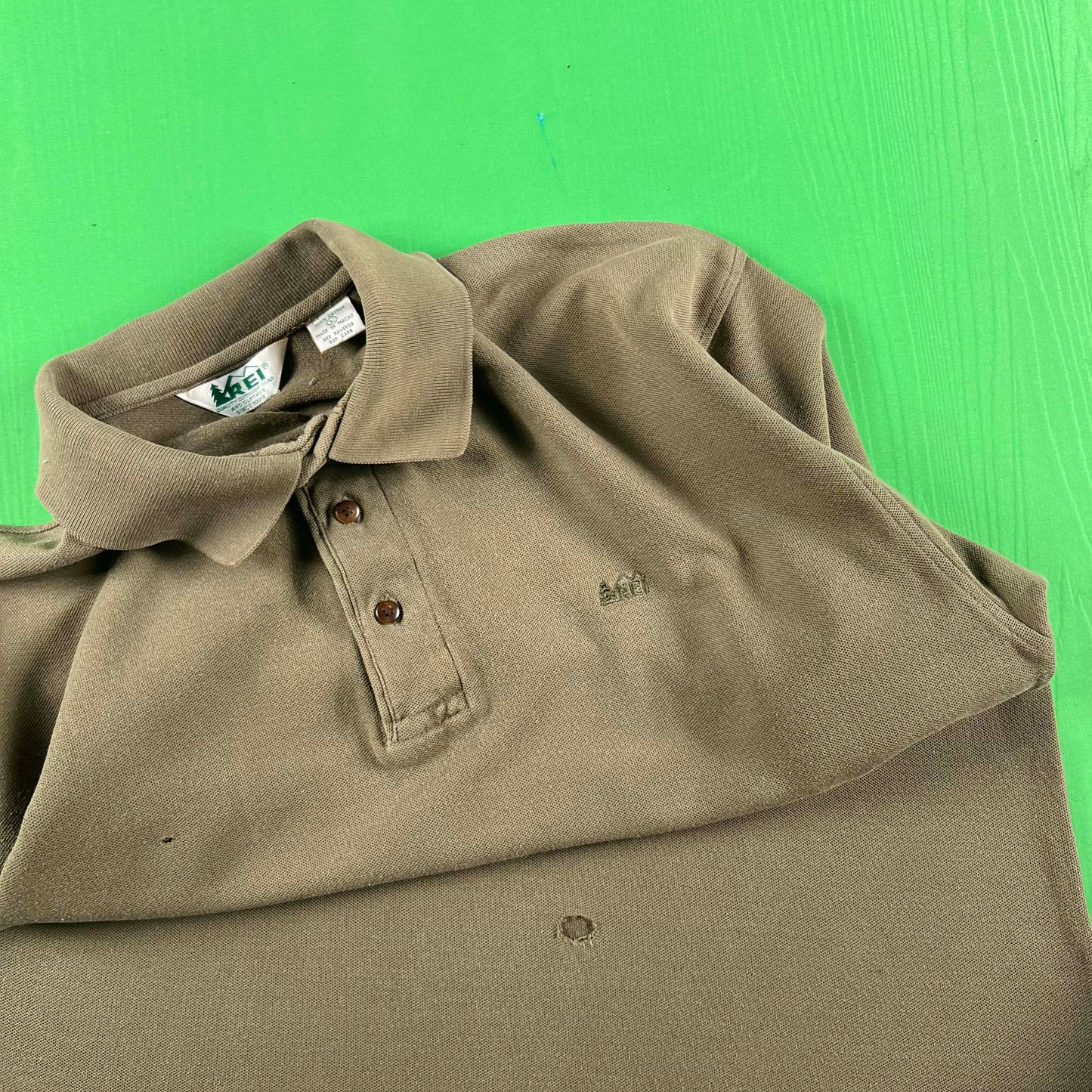 90s R.E.I Cotton Polo Shirt- L