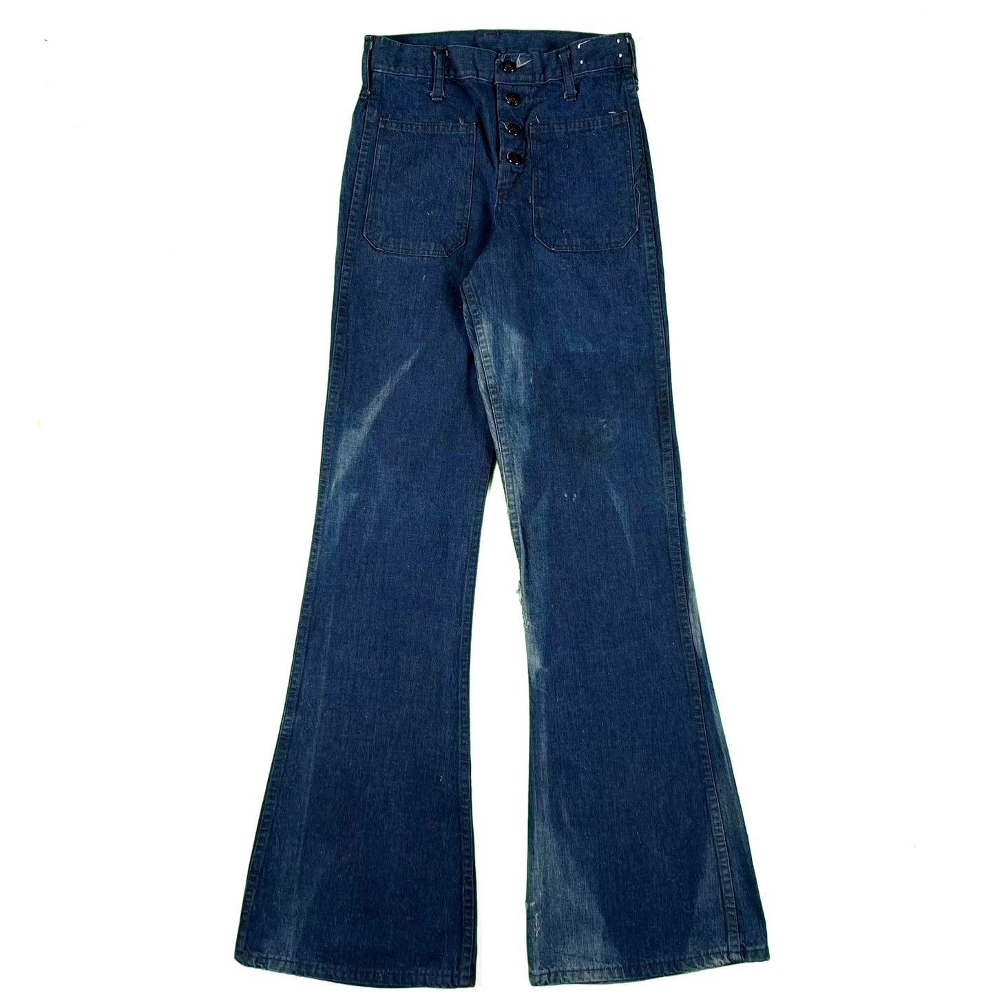 60s Seafarer Sailor Denim Bell Bottoms- 25x31