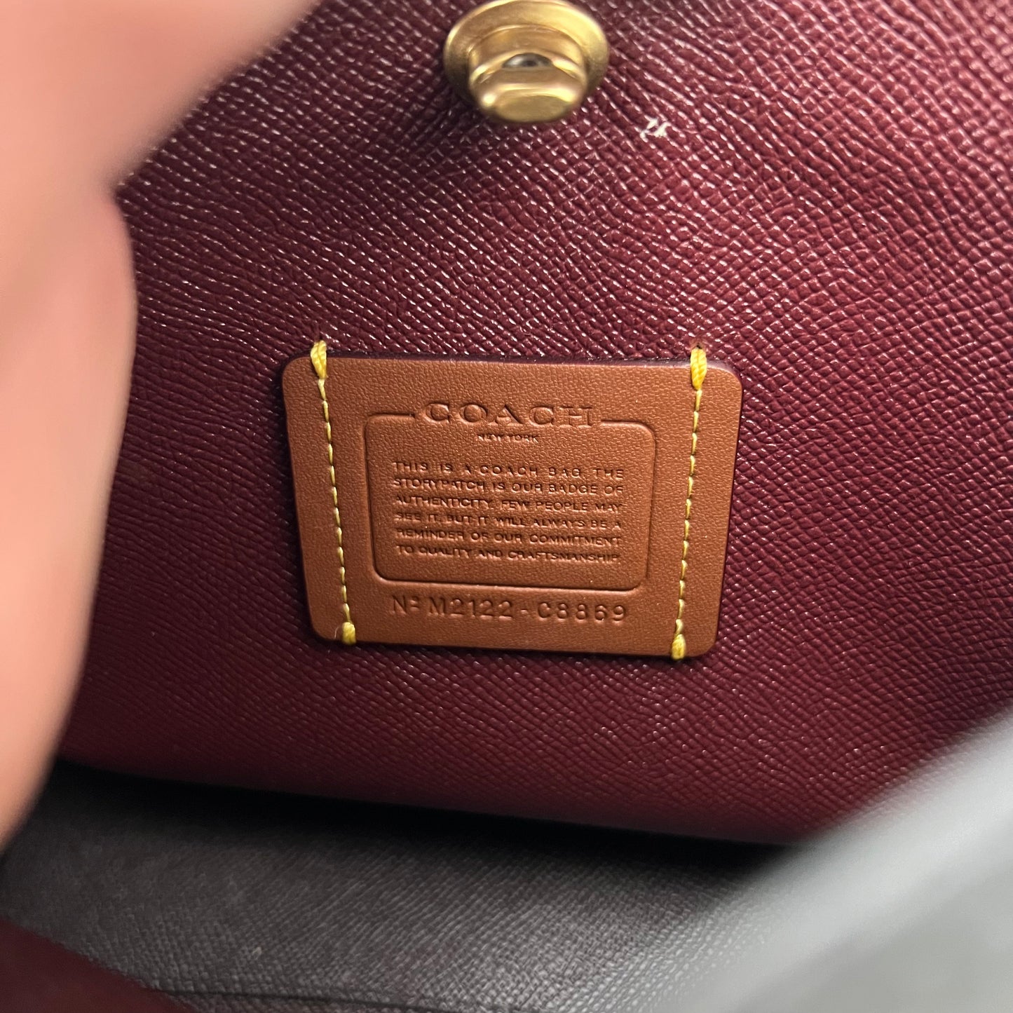 Coach Leather Side Bag w Kilban Cat Charm