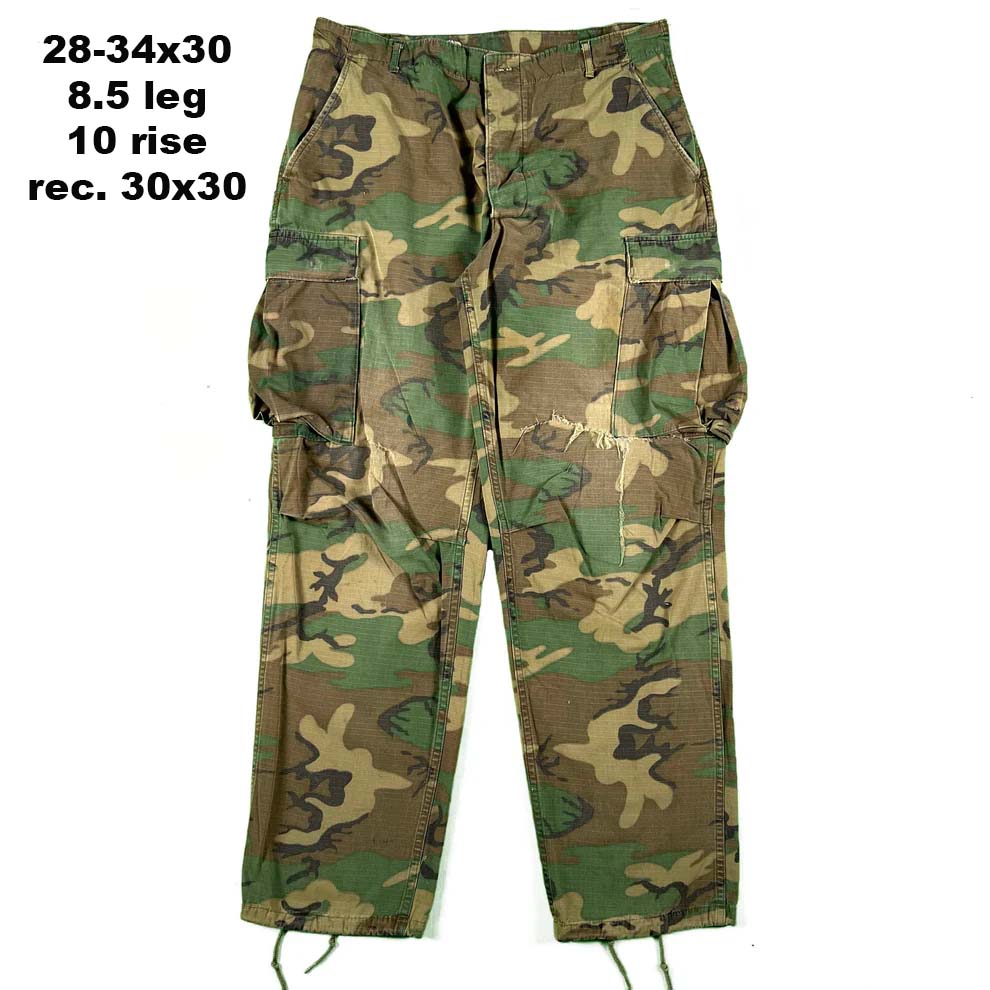 70s Jungle Camo Ripstop Cargo Pants- SELECT PAIR