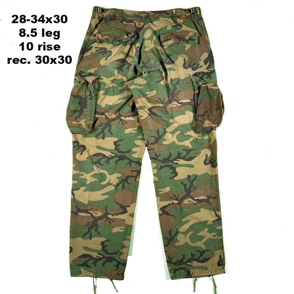 70s Jungle Camo Ripstop Cargo Pants- SELECT PAIR