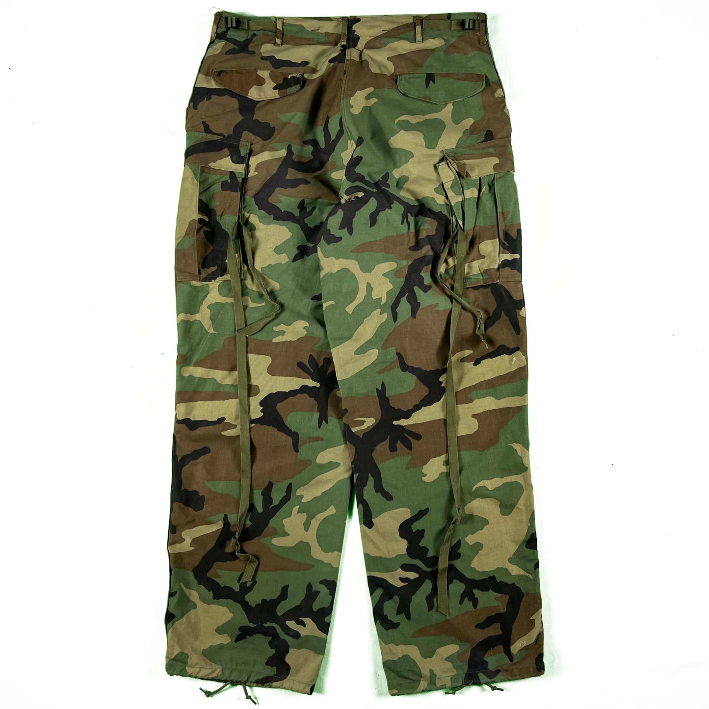 80s M-51 Woodland Camo Baggy Cargo Pants- 33"-40"x32