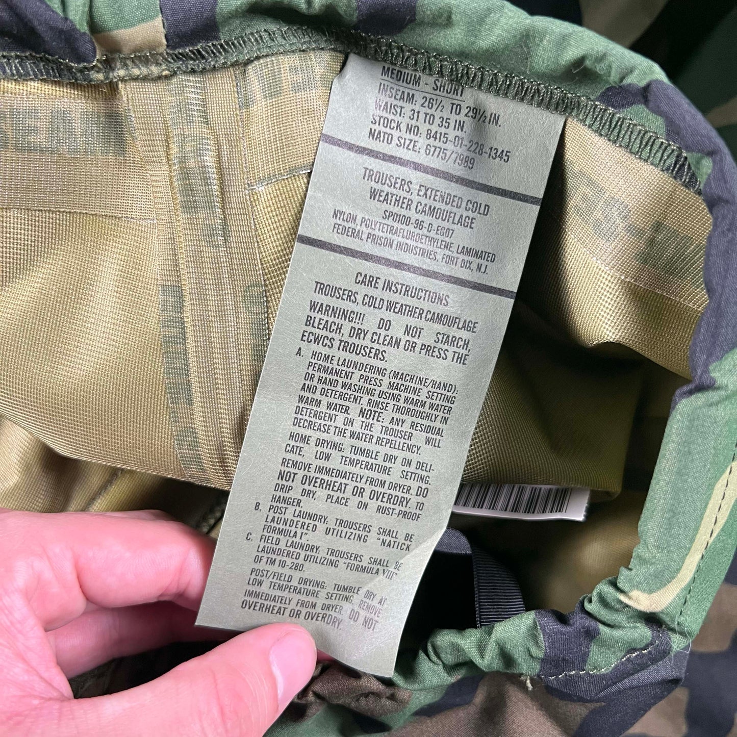 00s M-51 Woodland Camo & Black Baggy Goretex Pants- SELECT PAIR