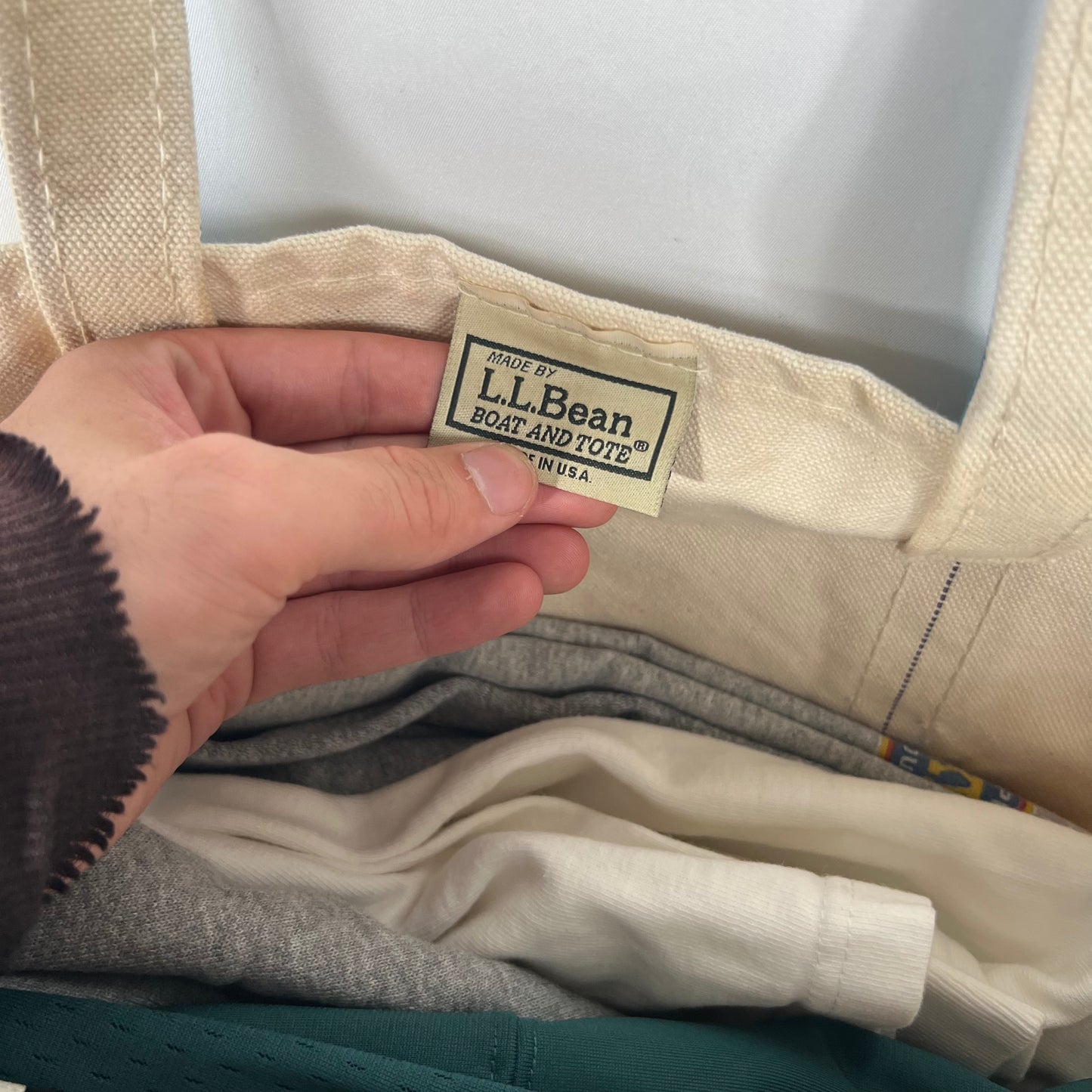 L.L. Bean Canvas Boat and Tote Bag- Large