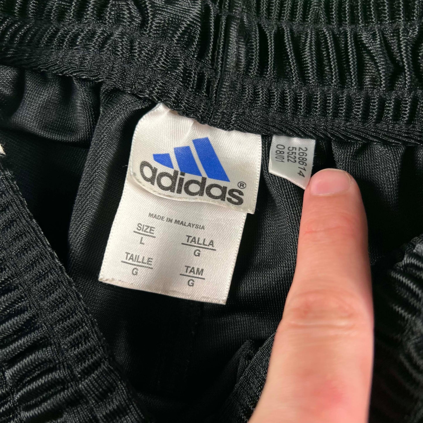 00s Adidas Shiny Tear Away Hoops Pants- L