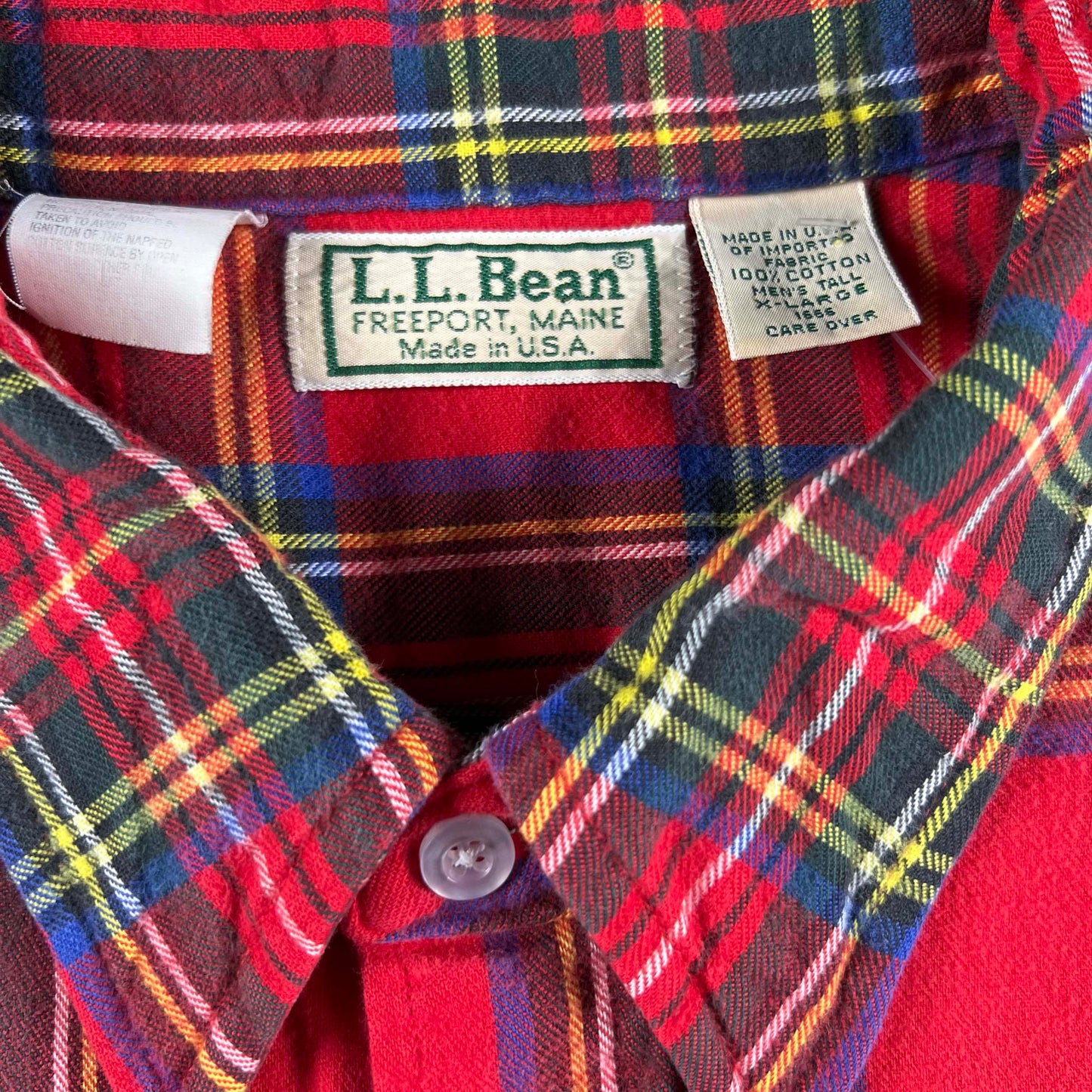 Vintage 100% Cotton L.L. Bean Flannels- SELECT SHIRT
