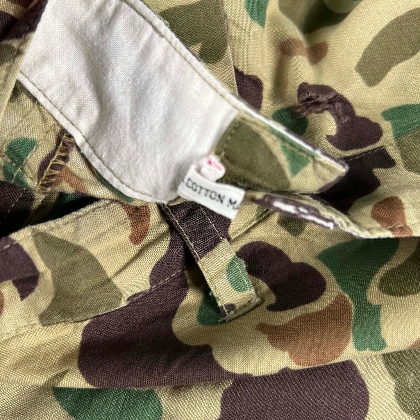 70s Duck Camo Raw Hem Fatigue Pants- 33x27.5