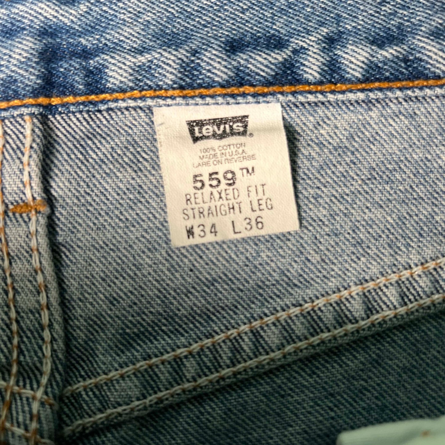 90s Levi's Dry Goods 559 Paper Tag Denim- 34x36