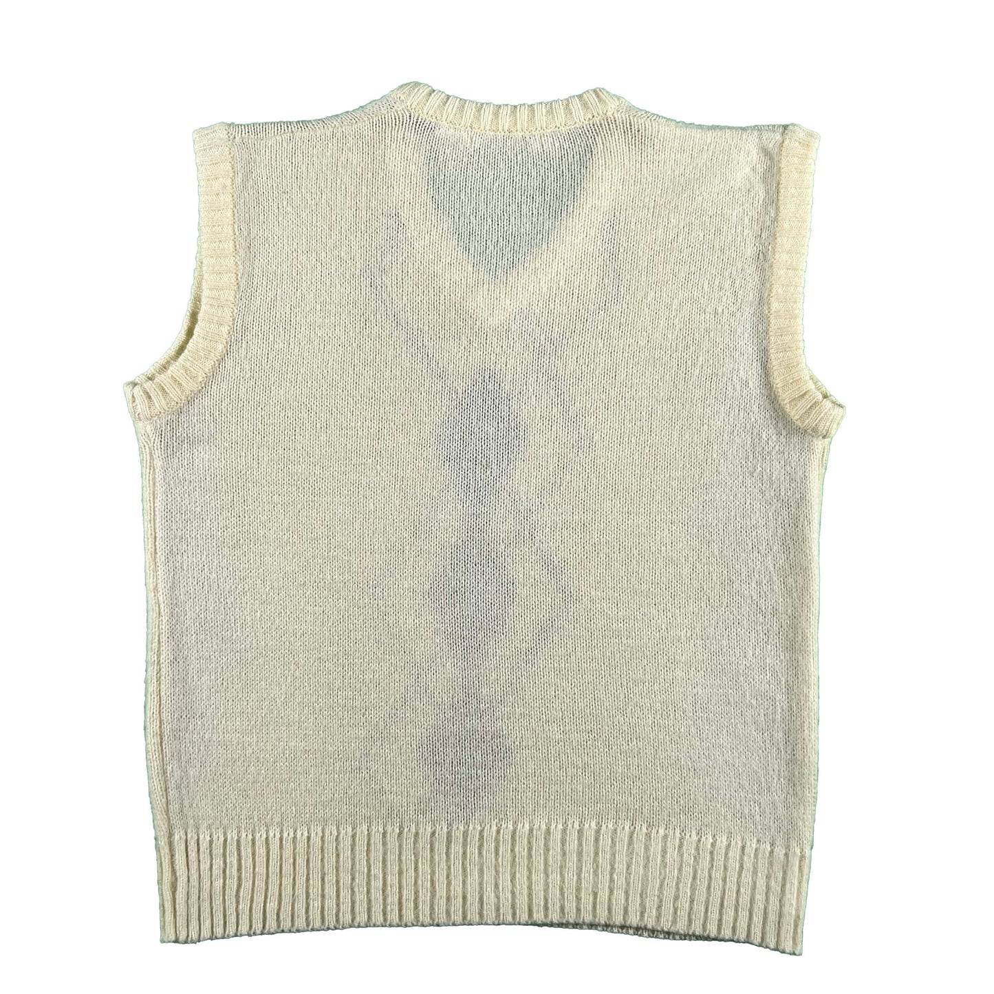 80s Argyle Mohair Sweater Vest- XL