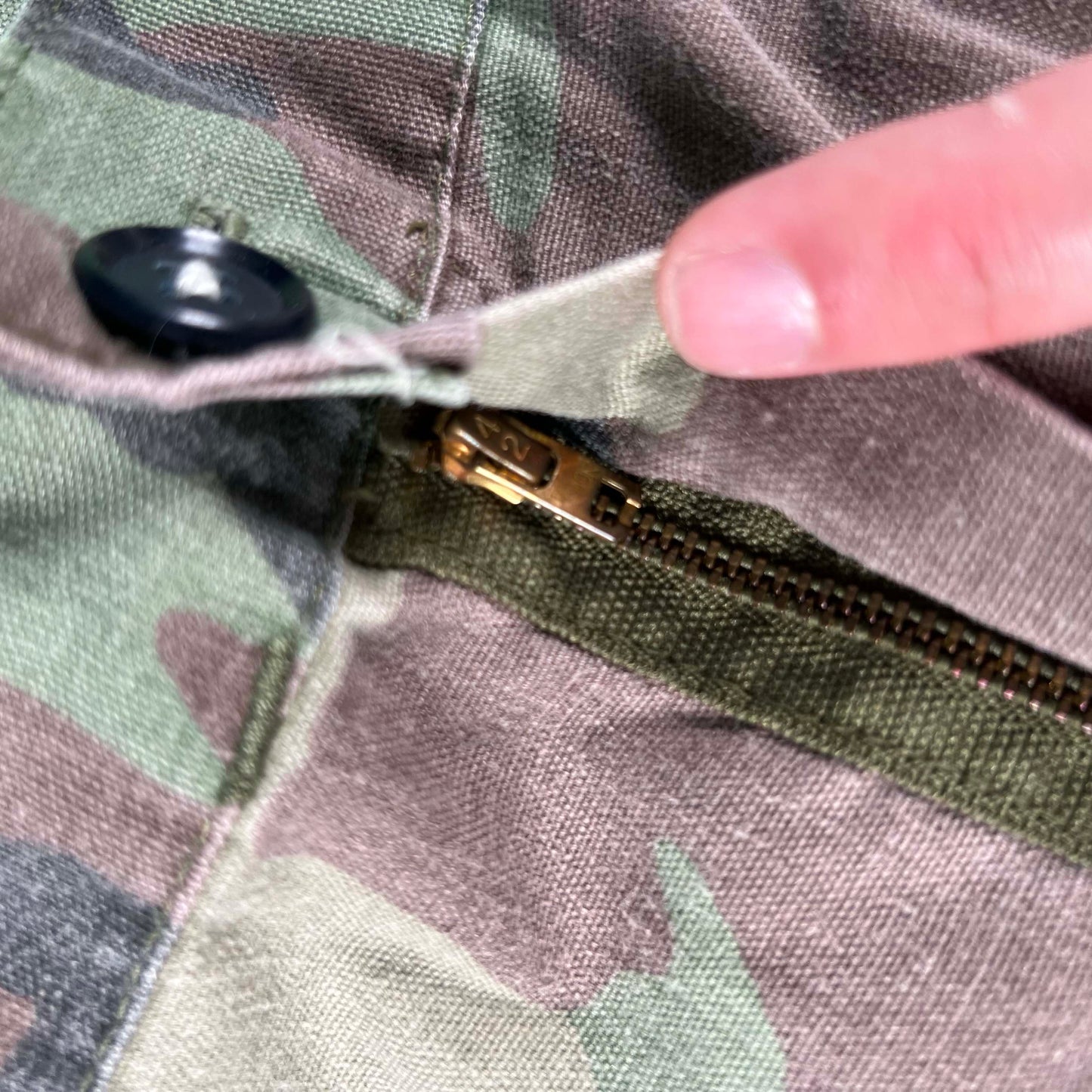 70s Sun Faded Camo Fatigue Cargo Pants- 30x29