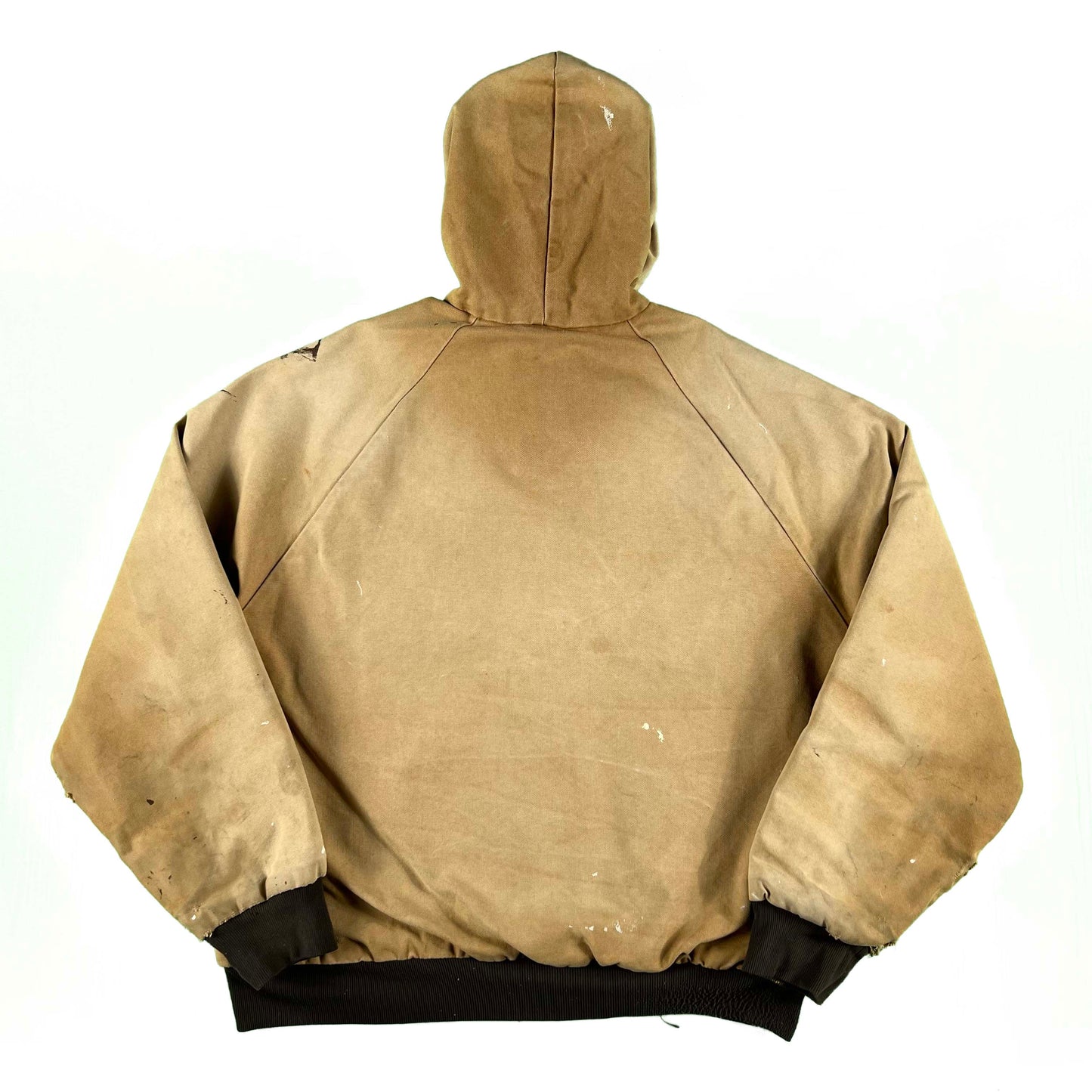 90s Perfectly Worn Duck Canvas Hooded Work Jacket- L