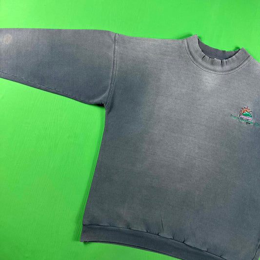 90s Perfectly Sun Faded Camp Sherman Sweatshirt- L