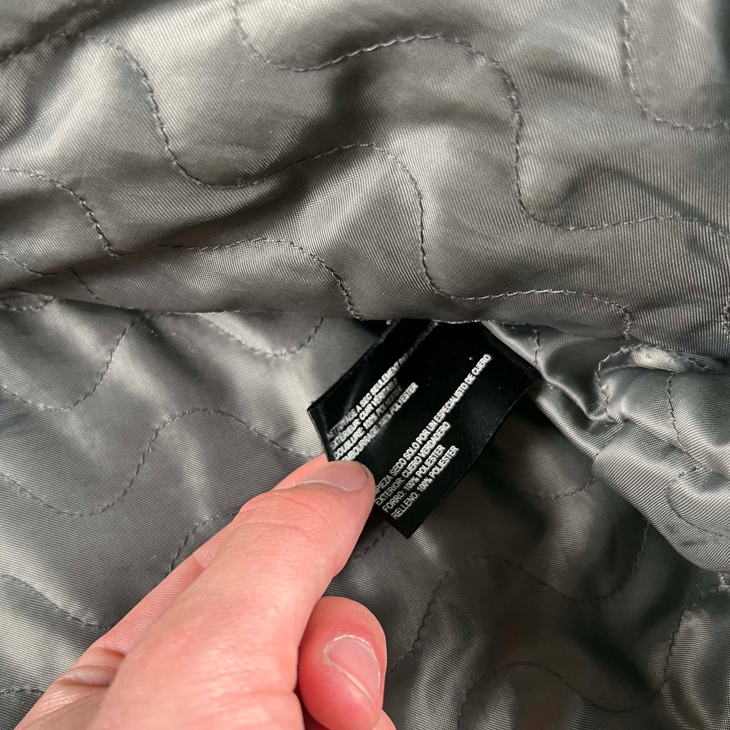 00s Black Leather Racer Jacket- L