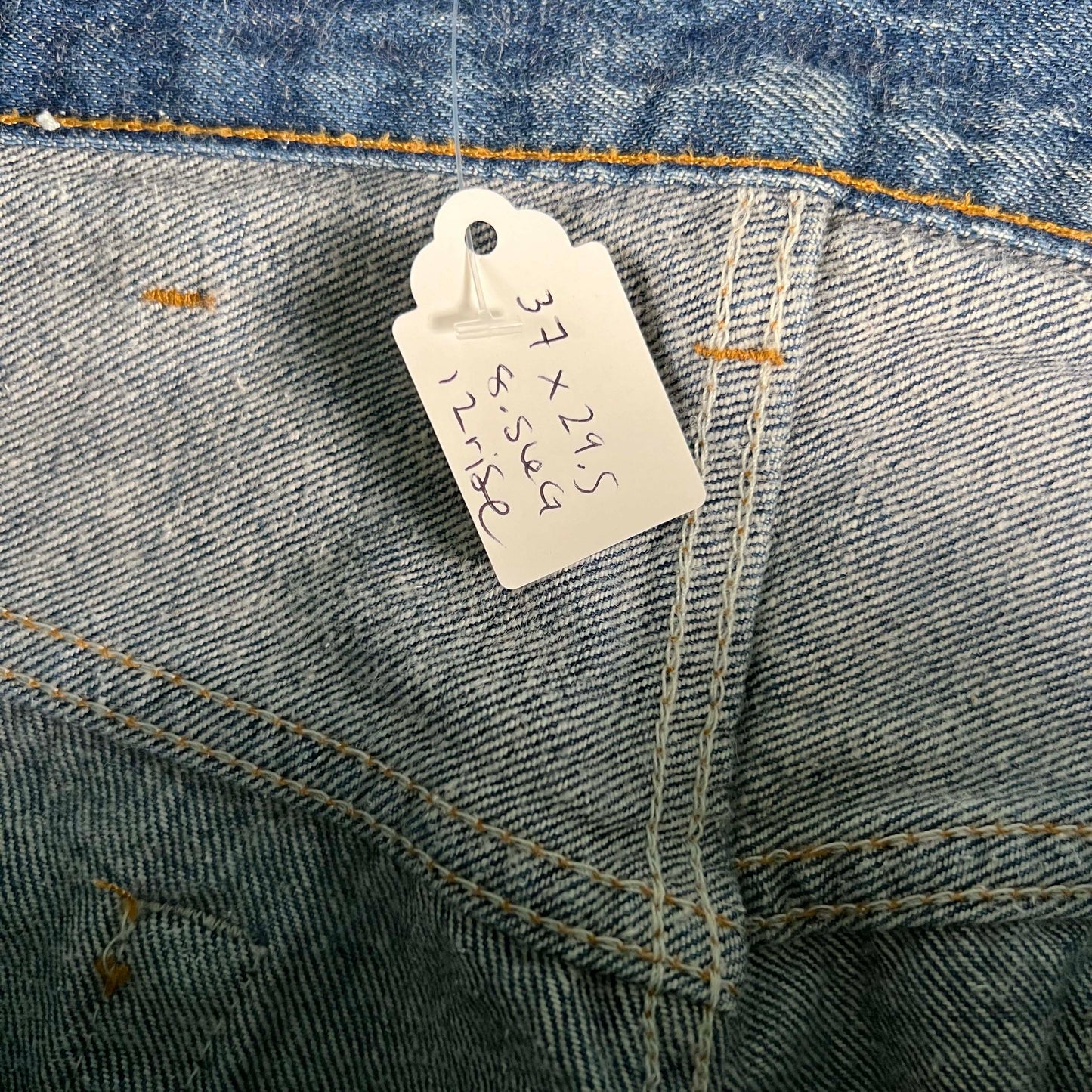 80s Dark Wash Levi's 501 Denim-37x29.5