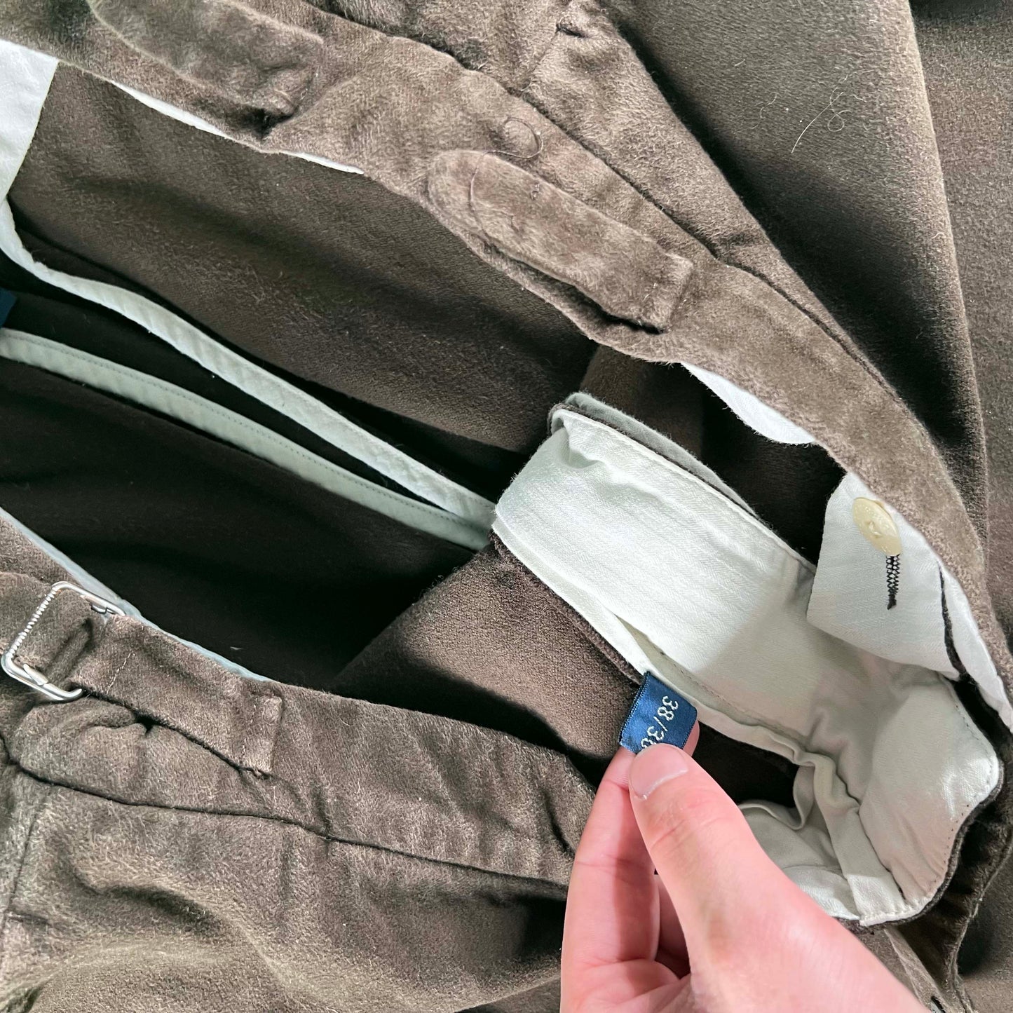 90s Polo Ralph Lauren Moleskin Cotton Trousers- 33x29