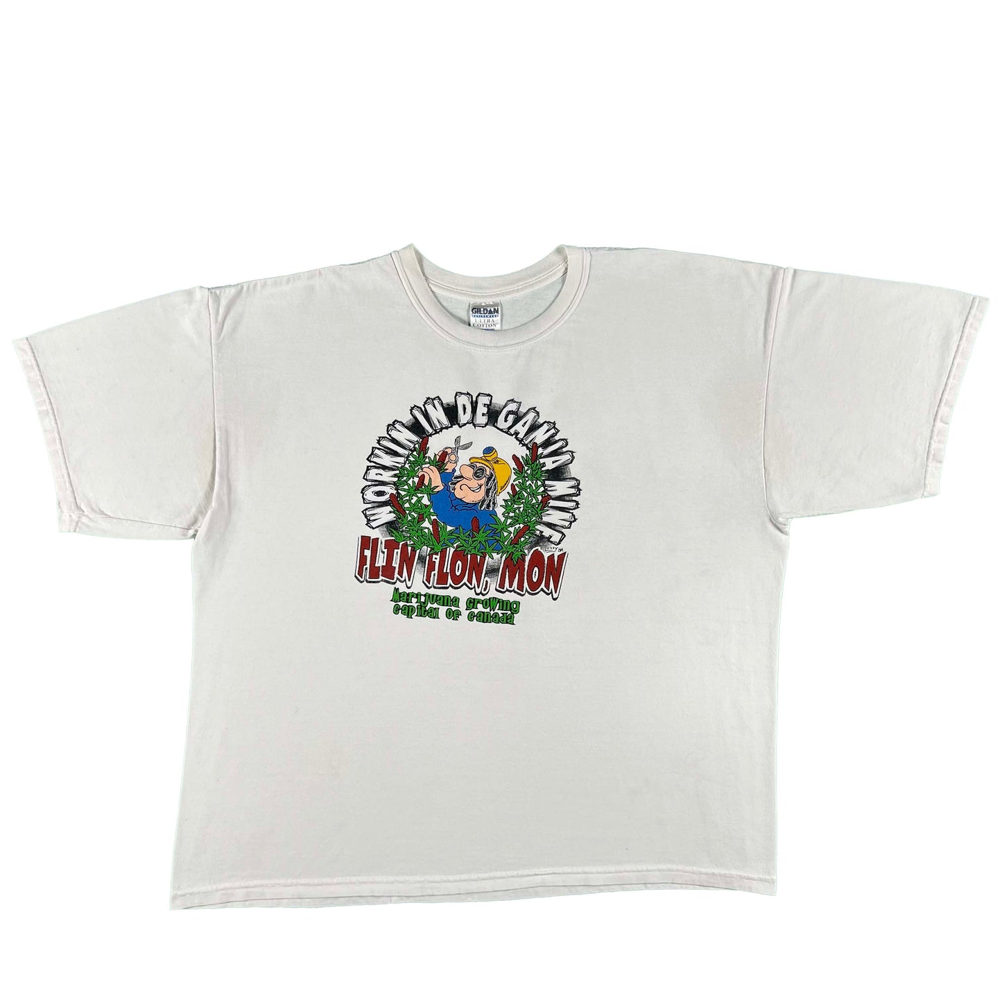 00s Workin In De Ganja Mine Tee- XXL