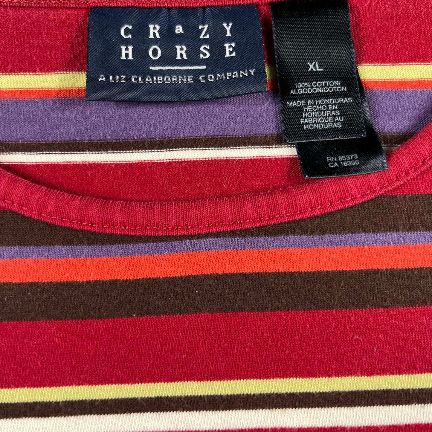00s 'Crazy Horse' Striped Long Sleeve Shirt- M