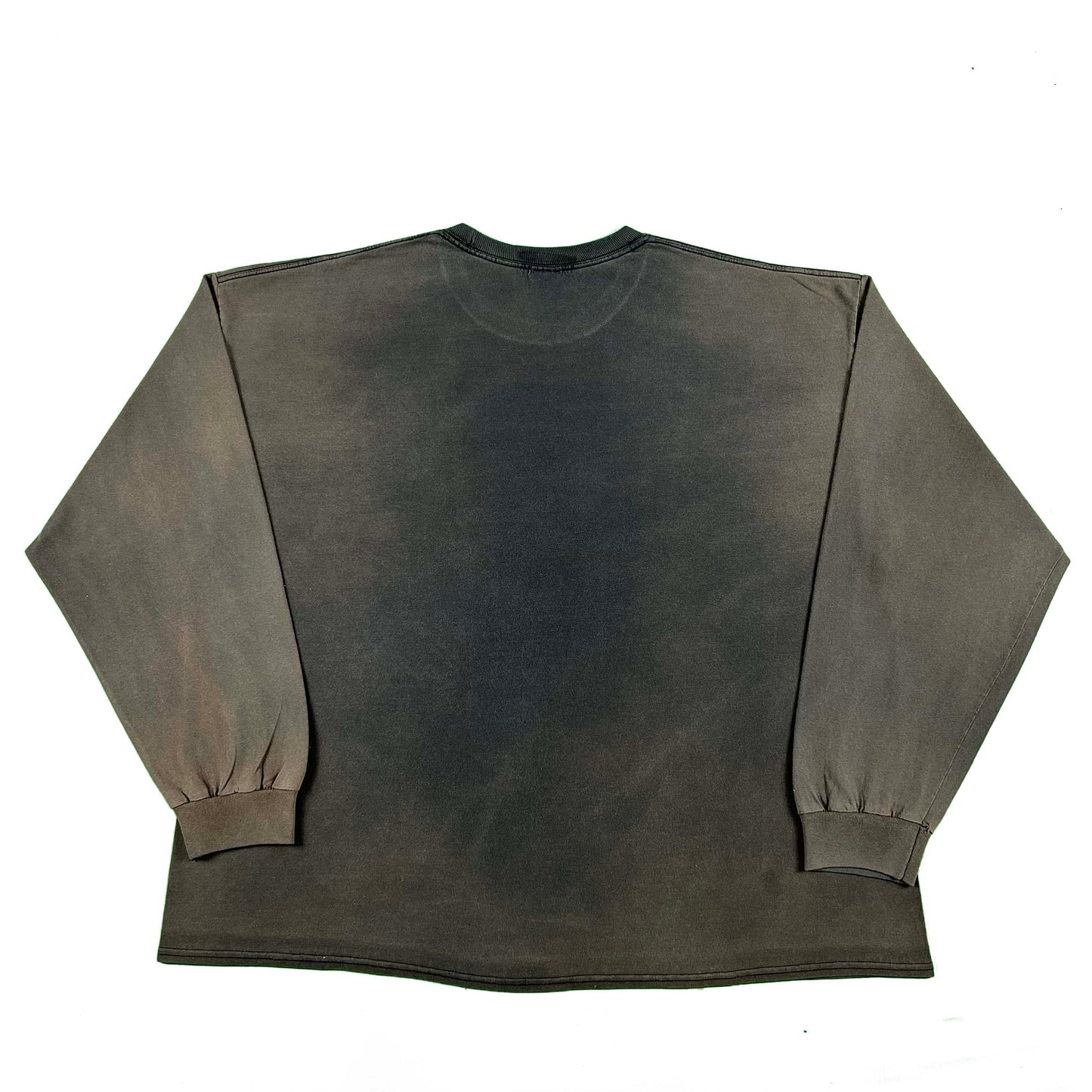 Super Sun Faded Black Oversized Long Sleeve Tee- XXL