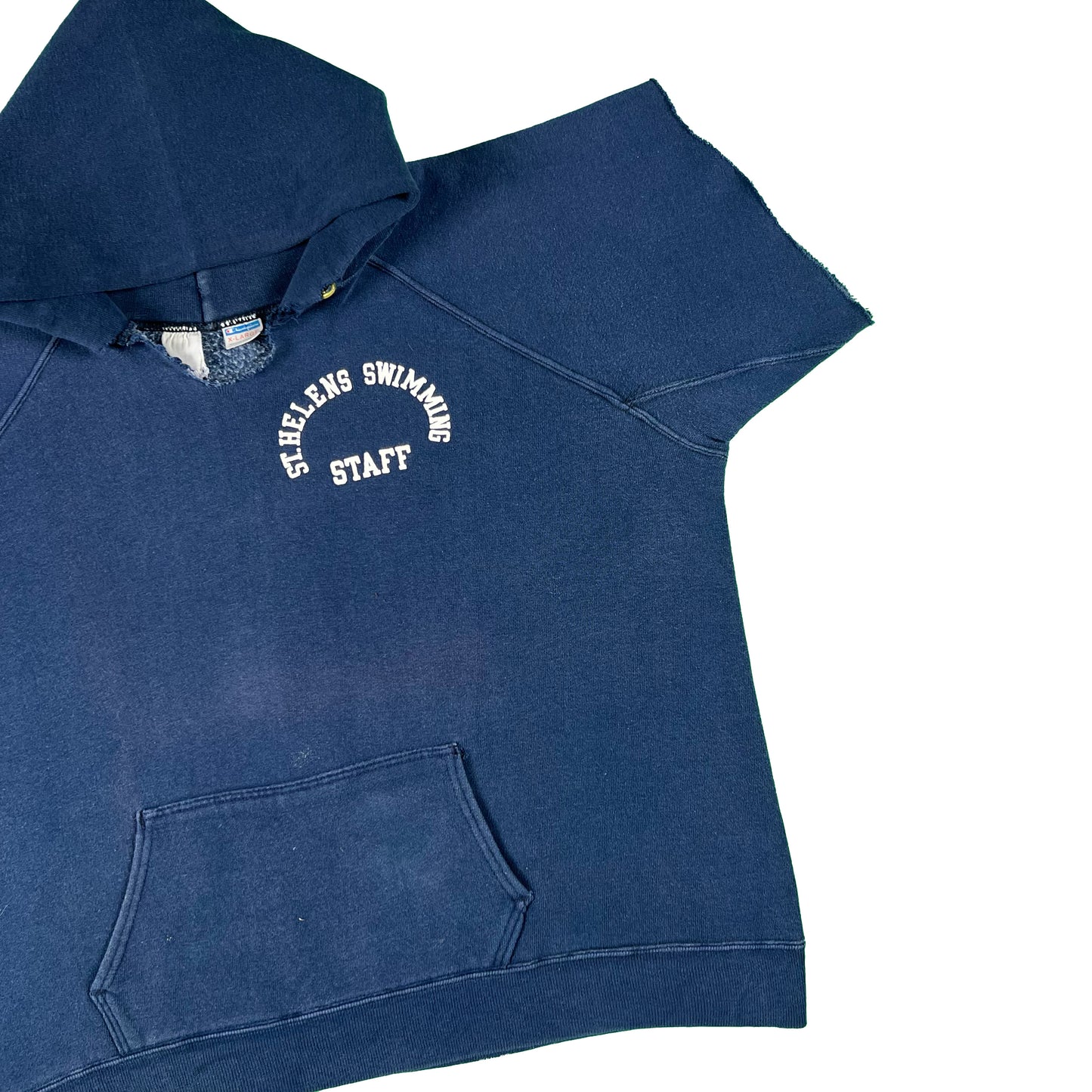 70s Chopped Champion Blue Bar Hoodie- L