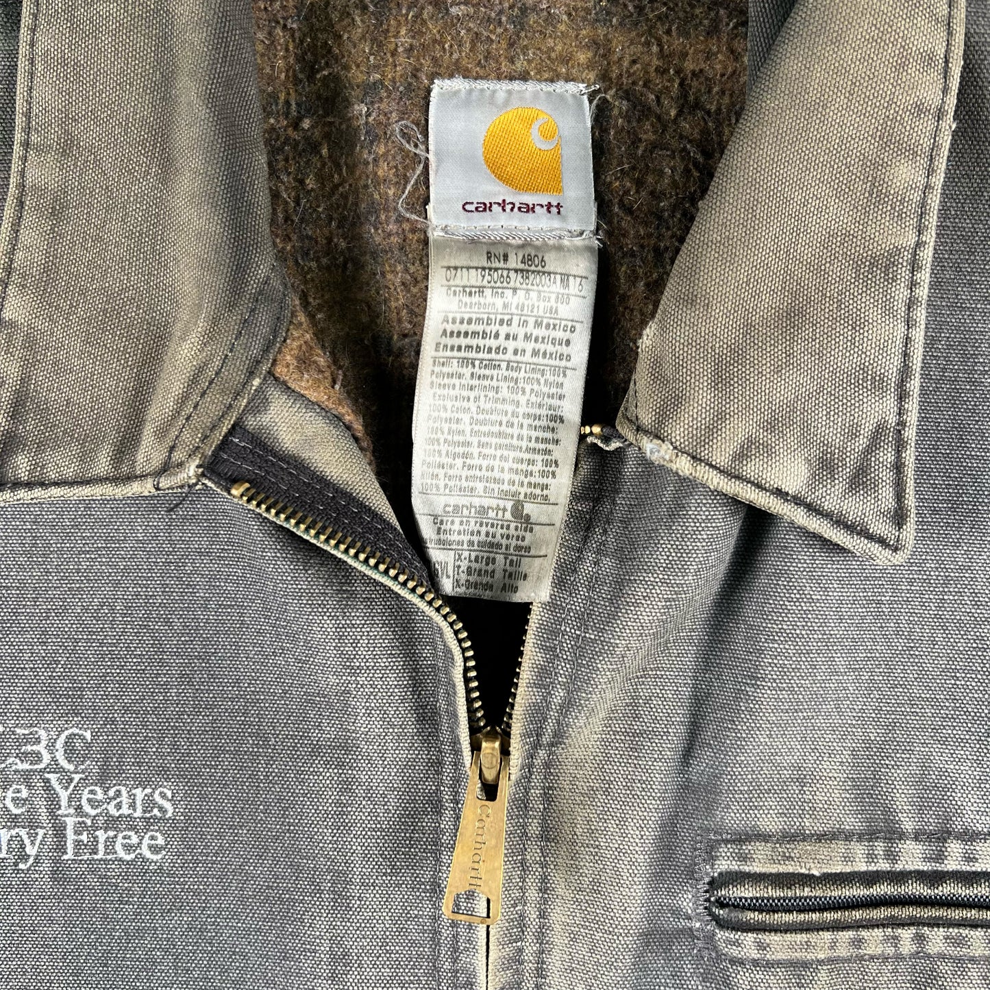 Carhartt Sun Faded Grey Detroit Work Jacket- XL