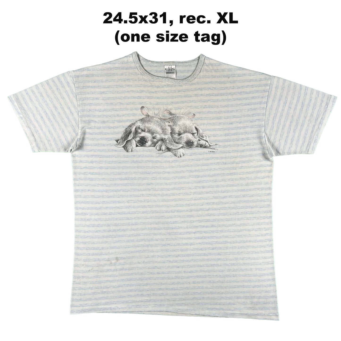 90s Striped Pink Teddy Bears, Angels, & Dogs Tees- SELECT SHIRT