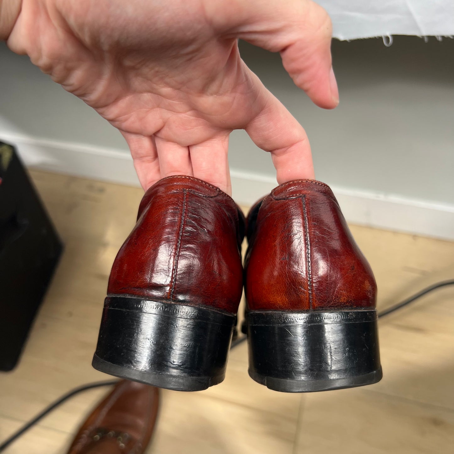 90s Leather Buckled Tassel Loafers- M's 7.5, W's 9