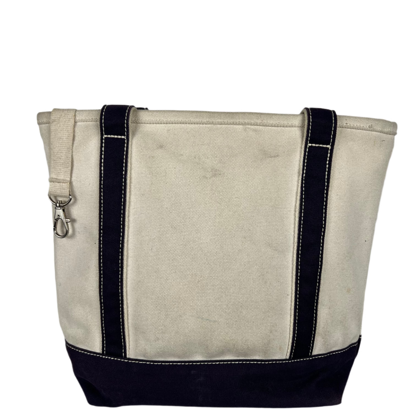Lands' End Canvas Faded Navy Handle Tote Bag