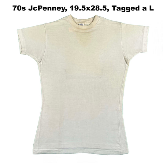 Vintage Beat Up Blank White Tees- SELECT TEE