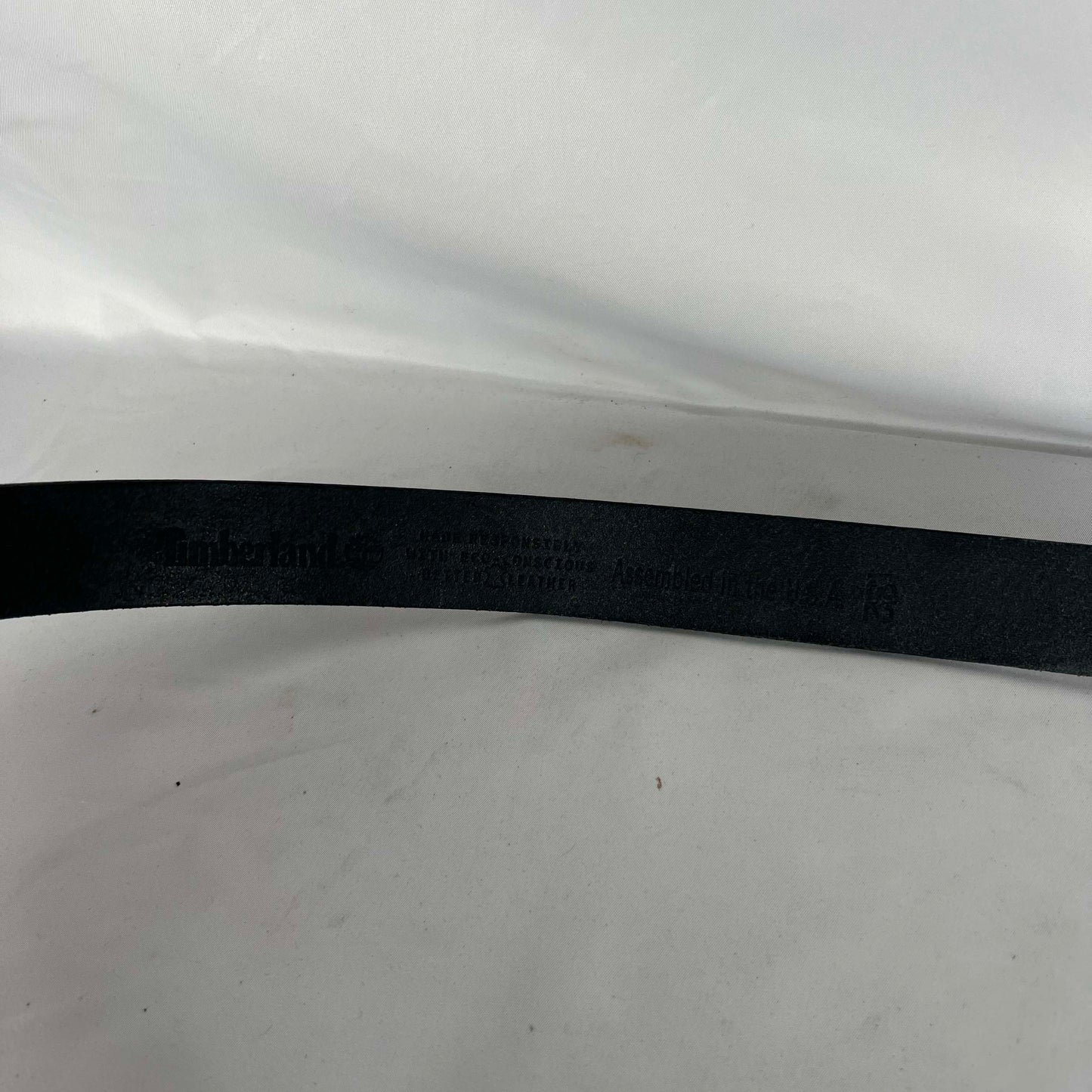 00s Timberland Metallic Black Leather Belt- 30"-32"